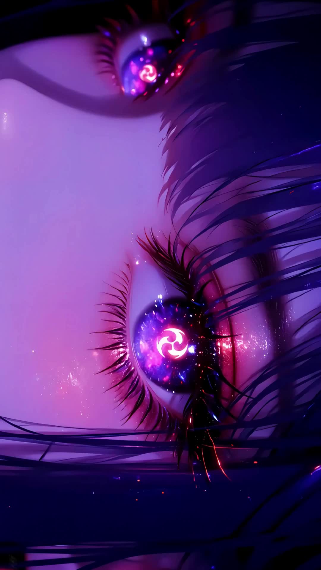 Radiant Purple-Pink Eye Glow Download Wallpapers