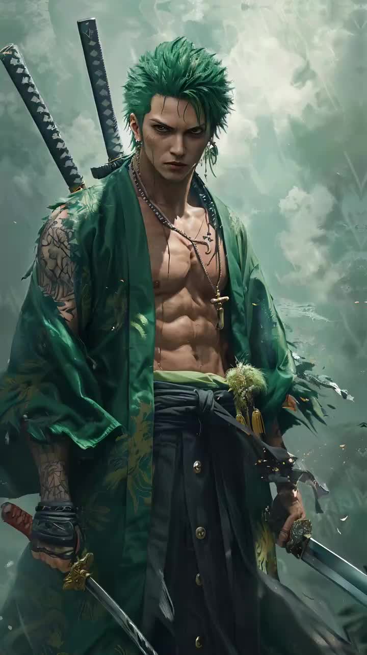 Emerald Blades in Motion Download Wallpapers