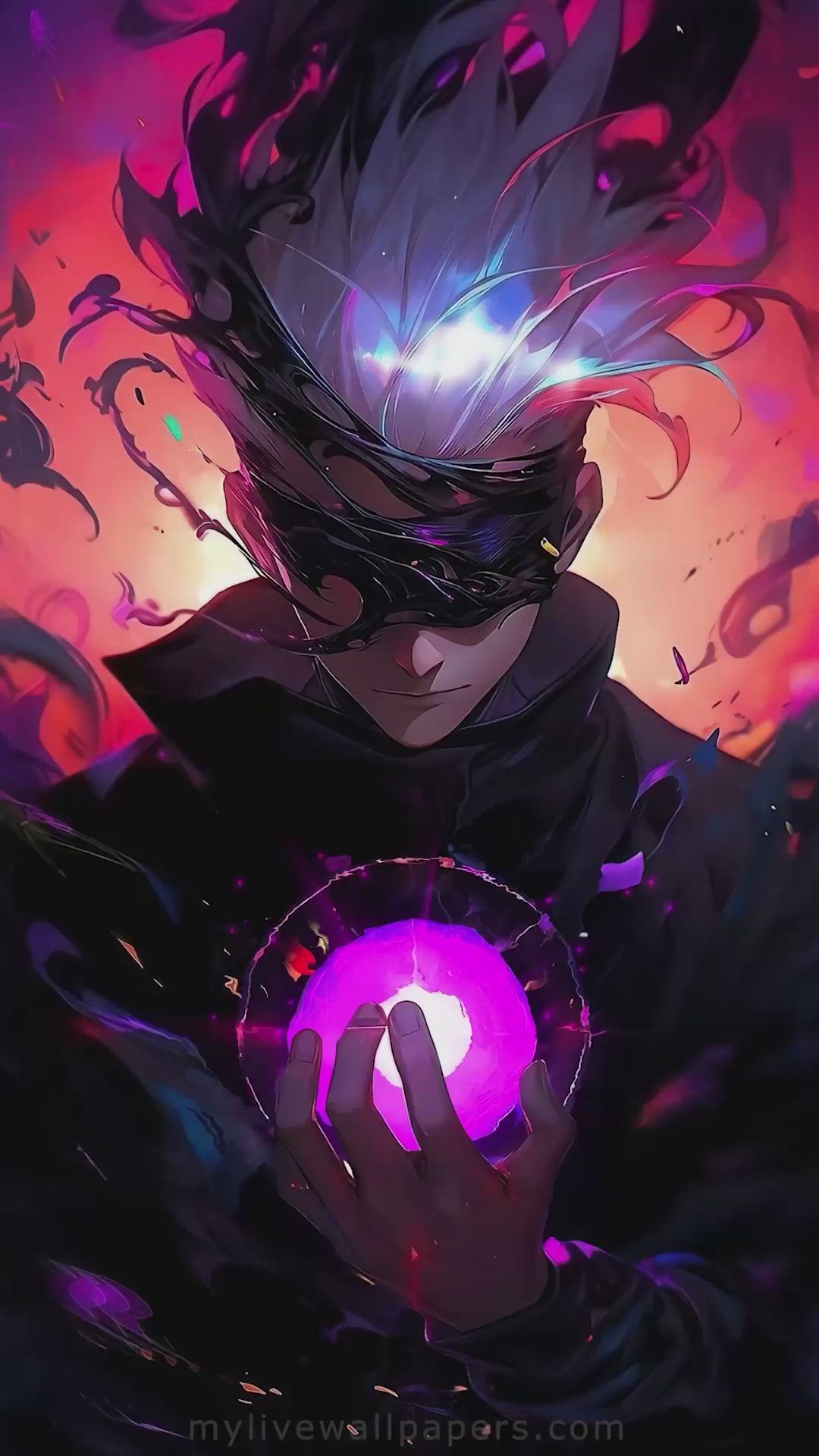 Purple Embrace: Anime Elegance Download Wallpapers