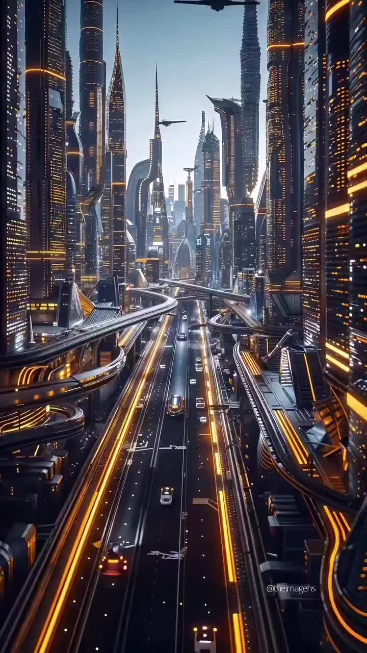 Neon Metropolis Glow 2. Cyber City Horizons 3. Futuristic Sky Download Wallpapers