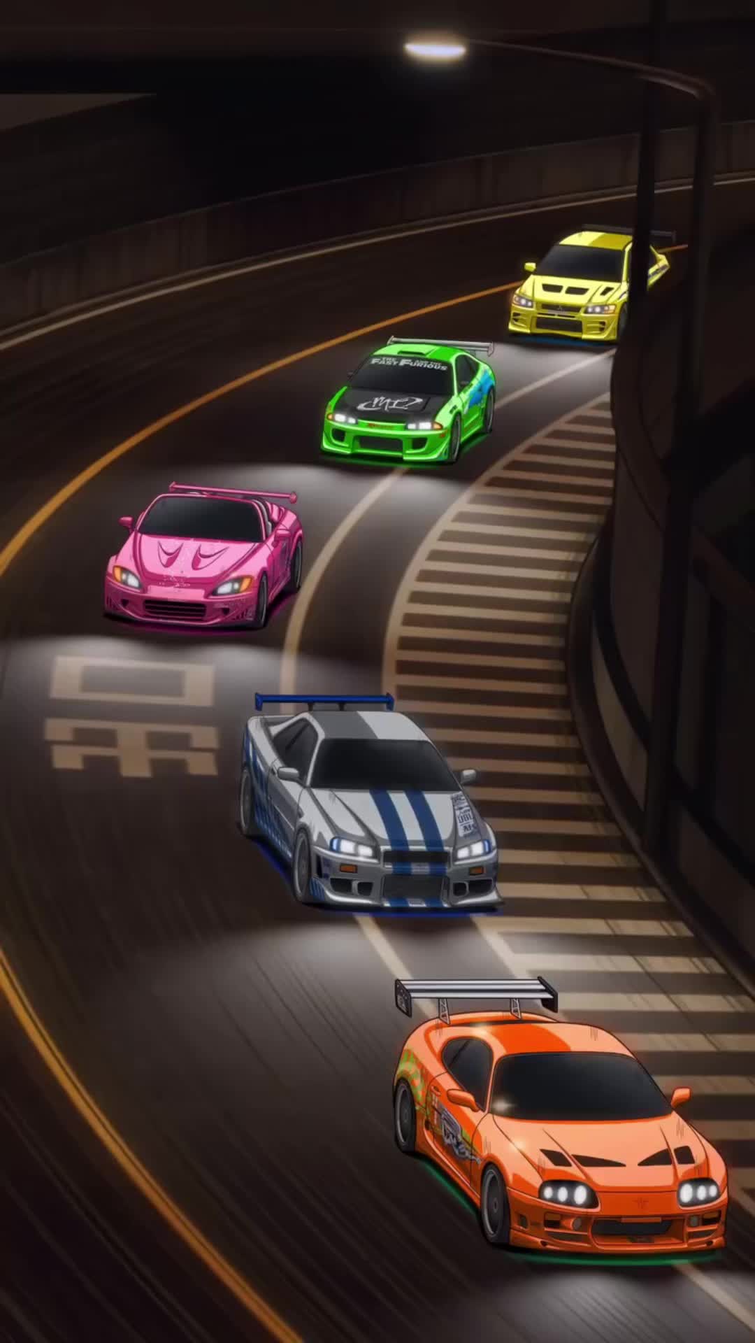 Urban Racing Rush Highway Car Chaos Neon Traffic Flow Download Wallpapers