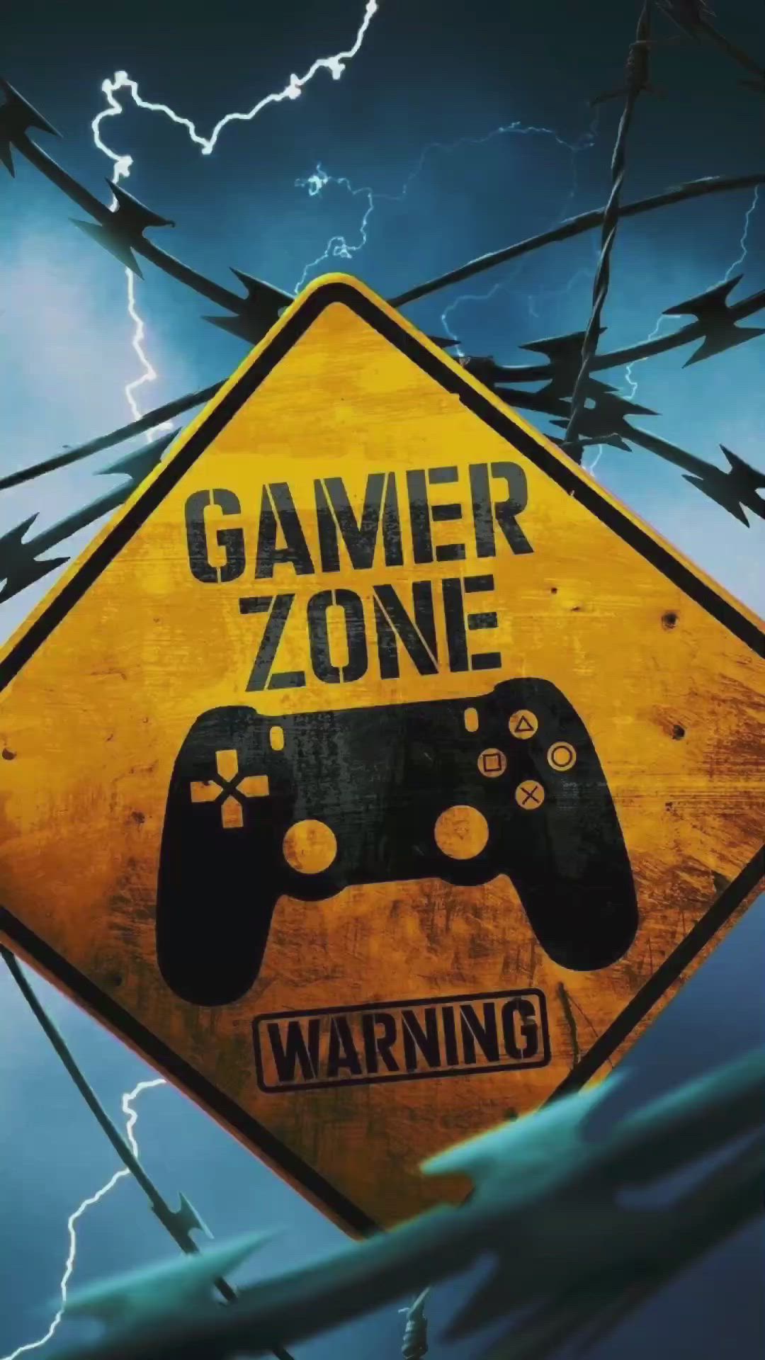 Gamer Zone Yellow Sign Glow Download Wallpapers