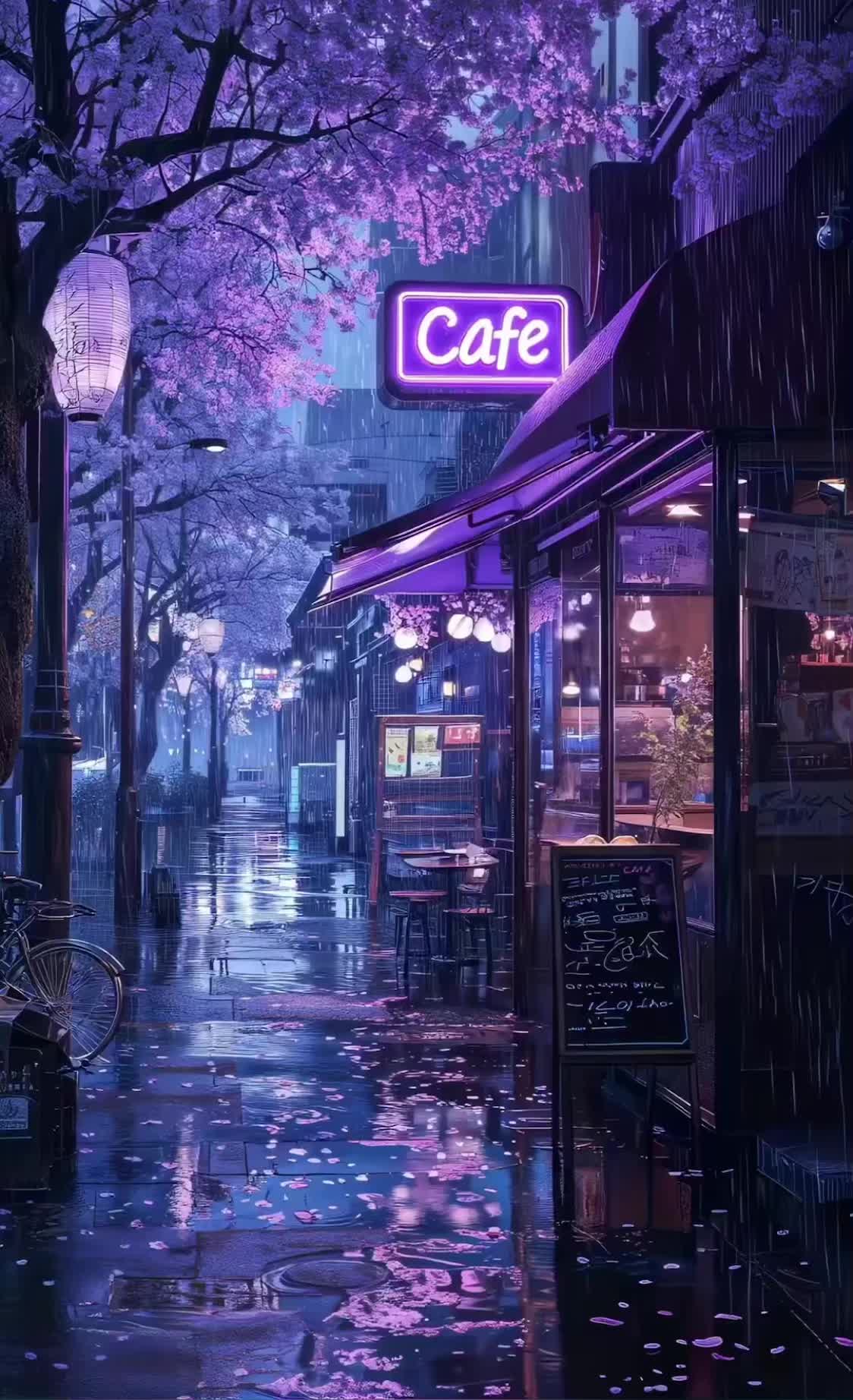 Neon Rain Reverie Download Wallpapers