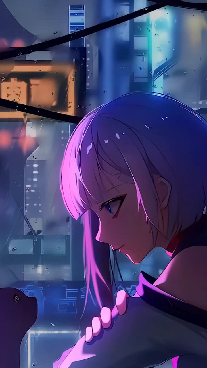Neon Glow in the Rain Download Wallpapers