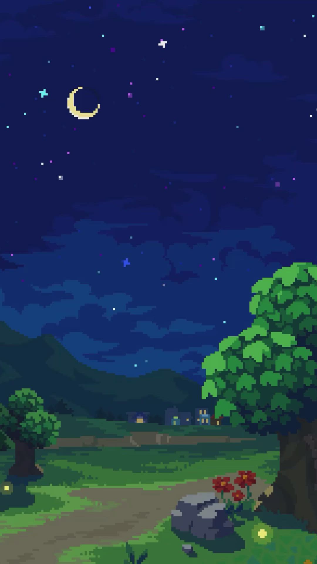 Pixel Forest Canopy Glow Download Wallpapers