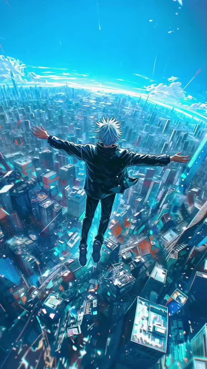 Aerial Leap Over Cityscape Download Wallpapers