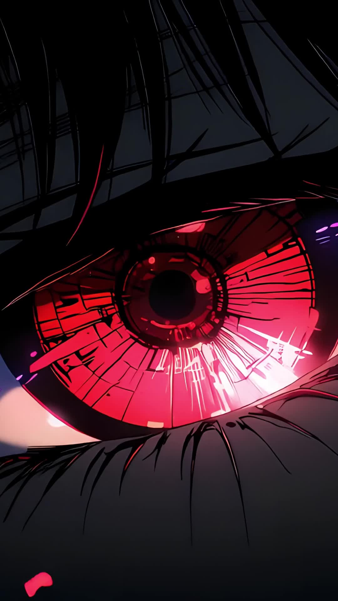 Crimson Gaze in Focus Vivid Scarlet Eye Detail Intense Download Wallpapers
