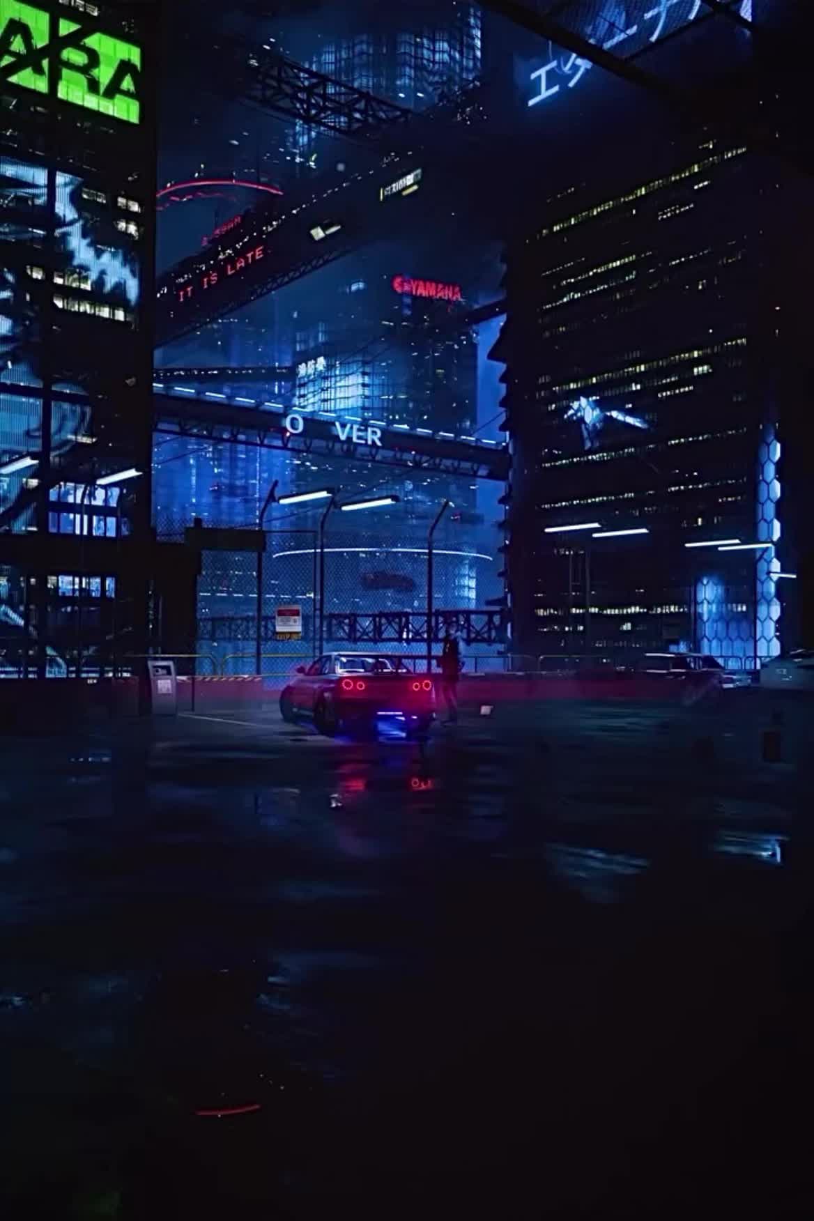 Neon Pulse: Urban Highway Glow Download Wallpapers