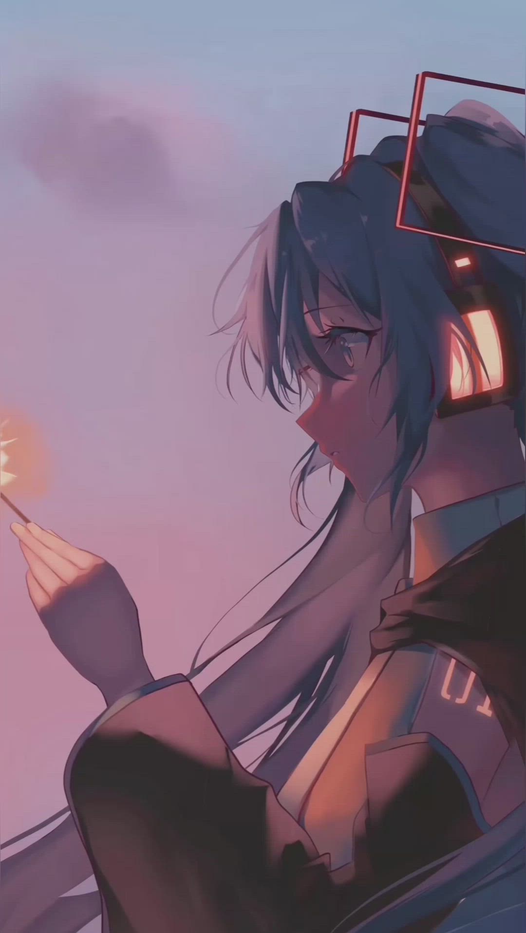 Ethereal Miku in Neon Glow Download Wallpapers