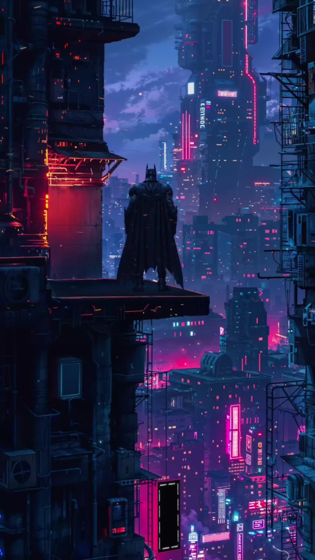 Neon Gotham Vigilante Horizon Download Wallpapers