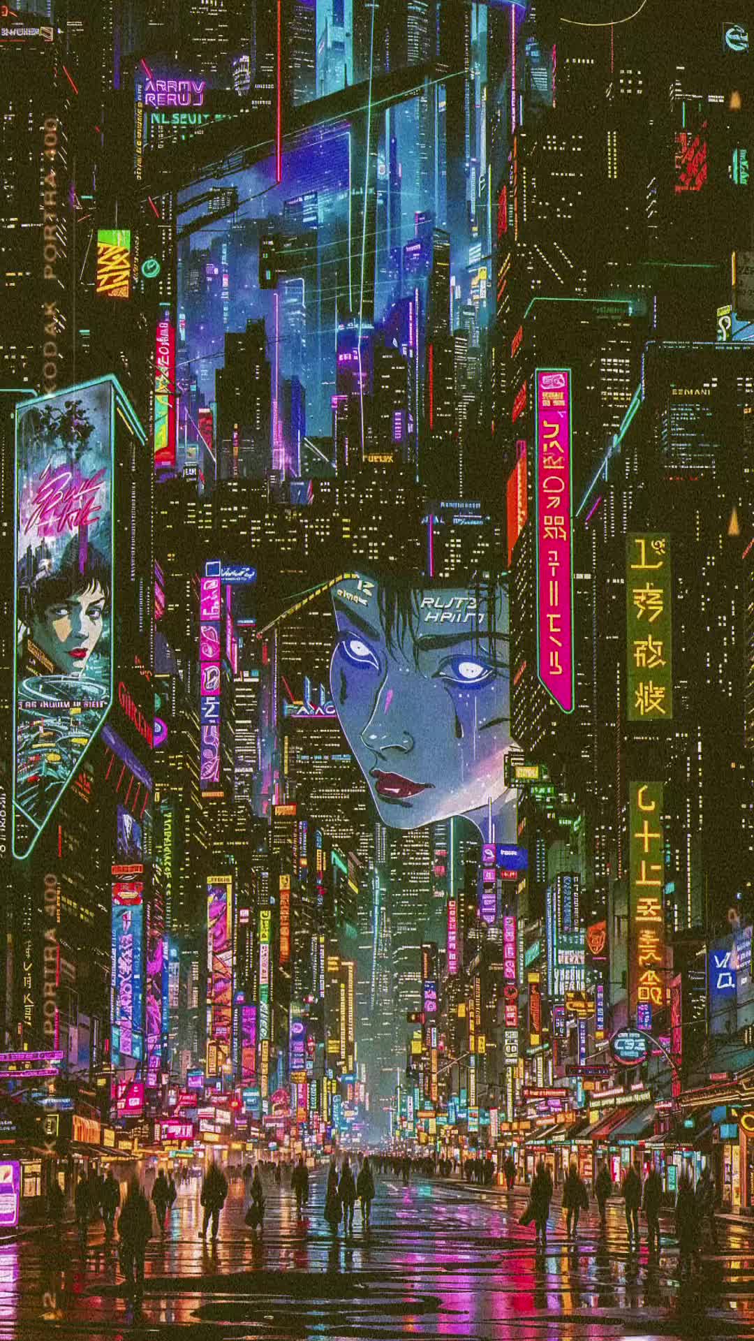 Neon Cityscape Glow Download Wallpapers