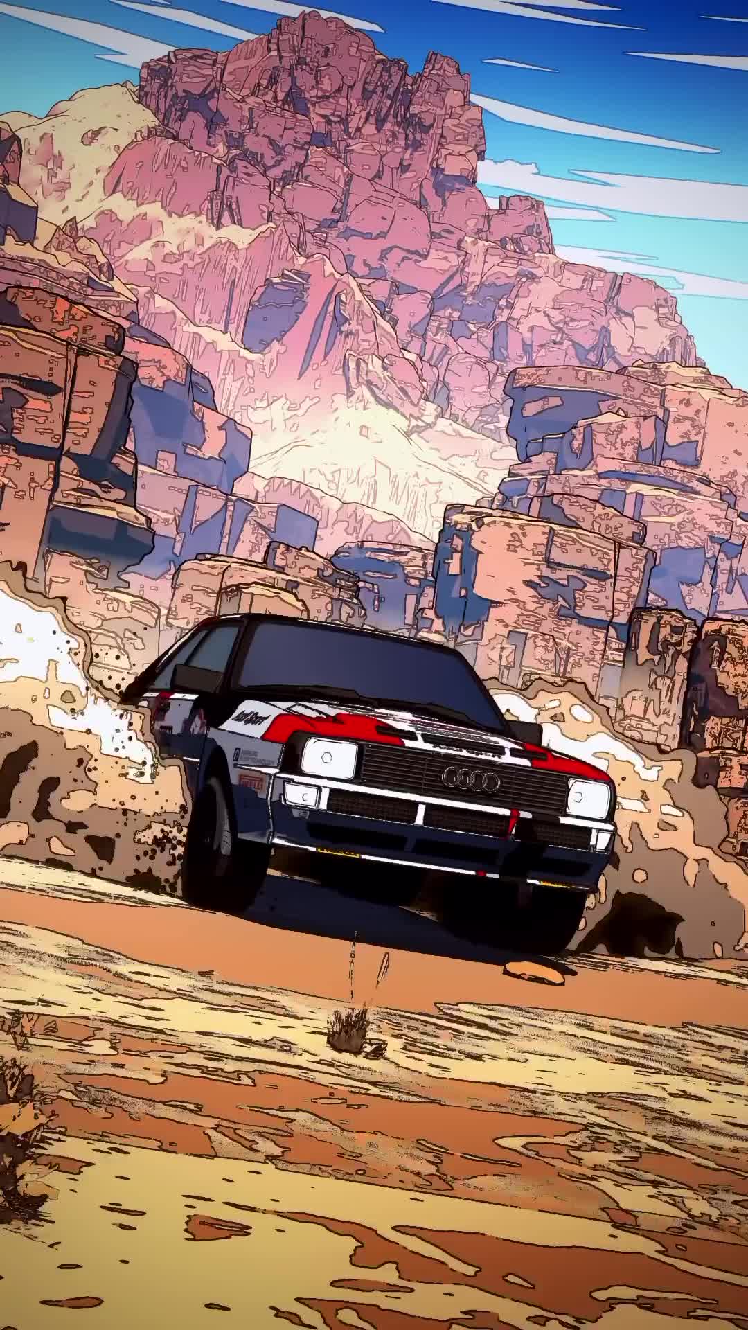 Mountain Vista with Parked Car Download Wallpapers