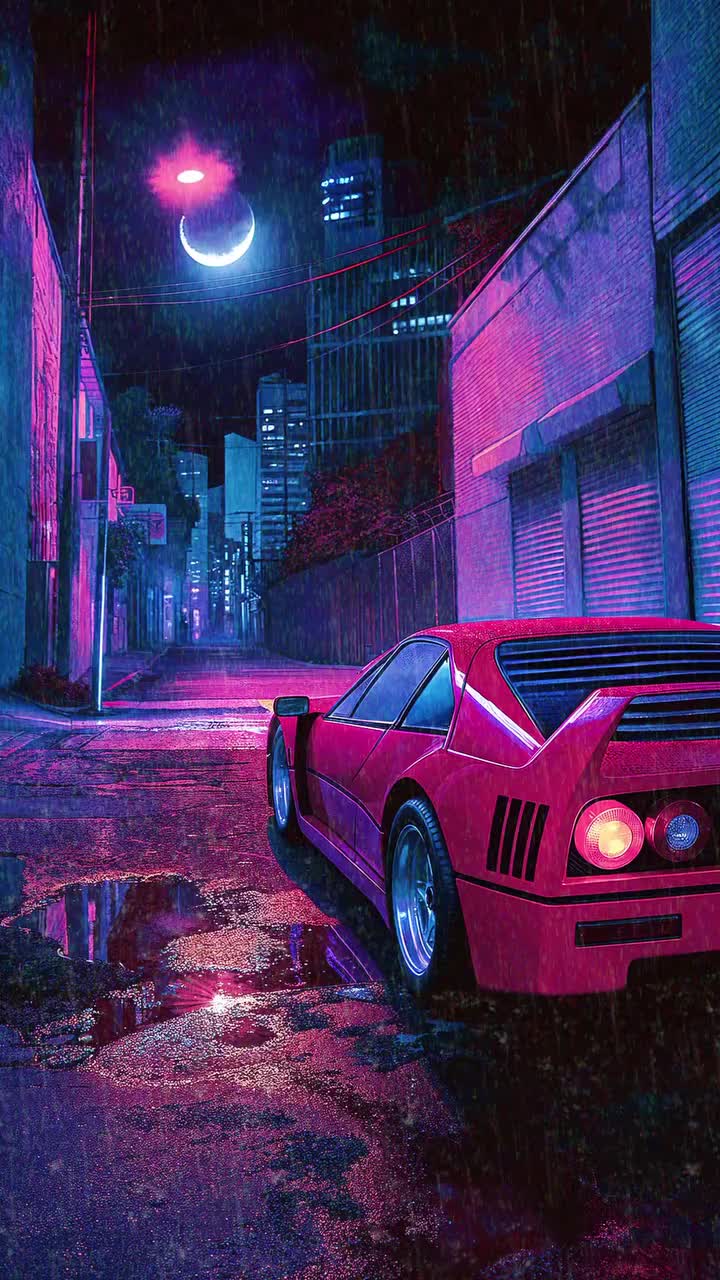 Neon Dreams and Red Velocity Download Wallpapers