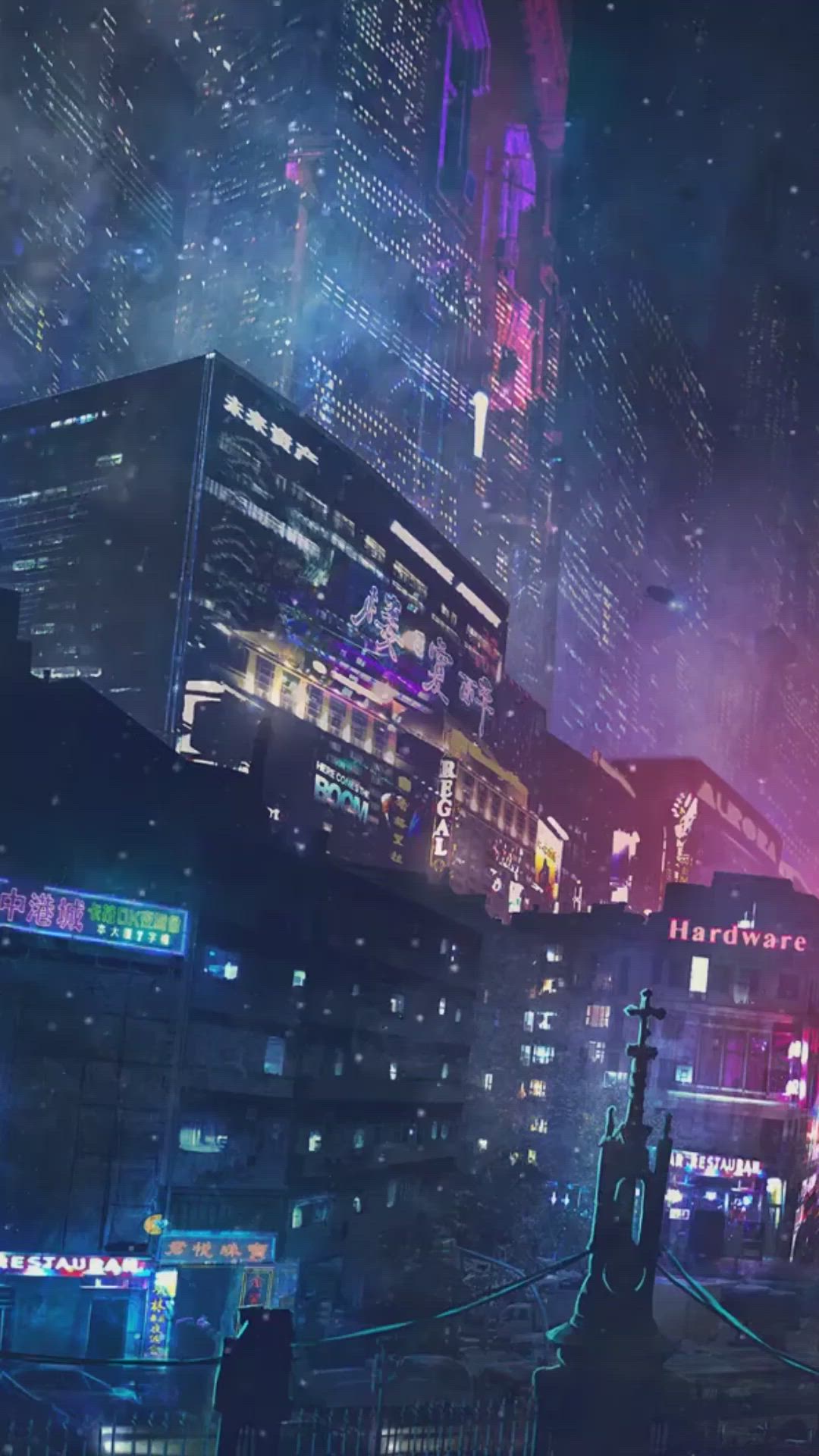 Neon Metropolis Nightscape Download Wallpapers