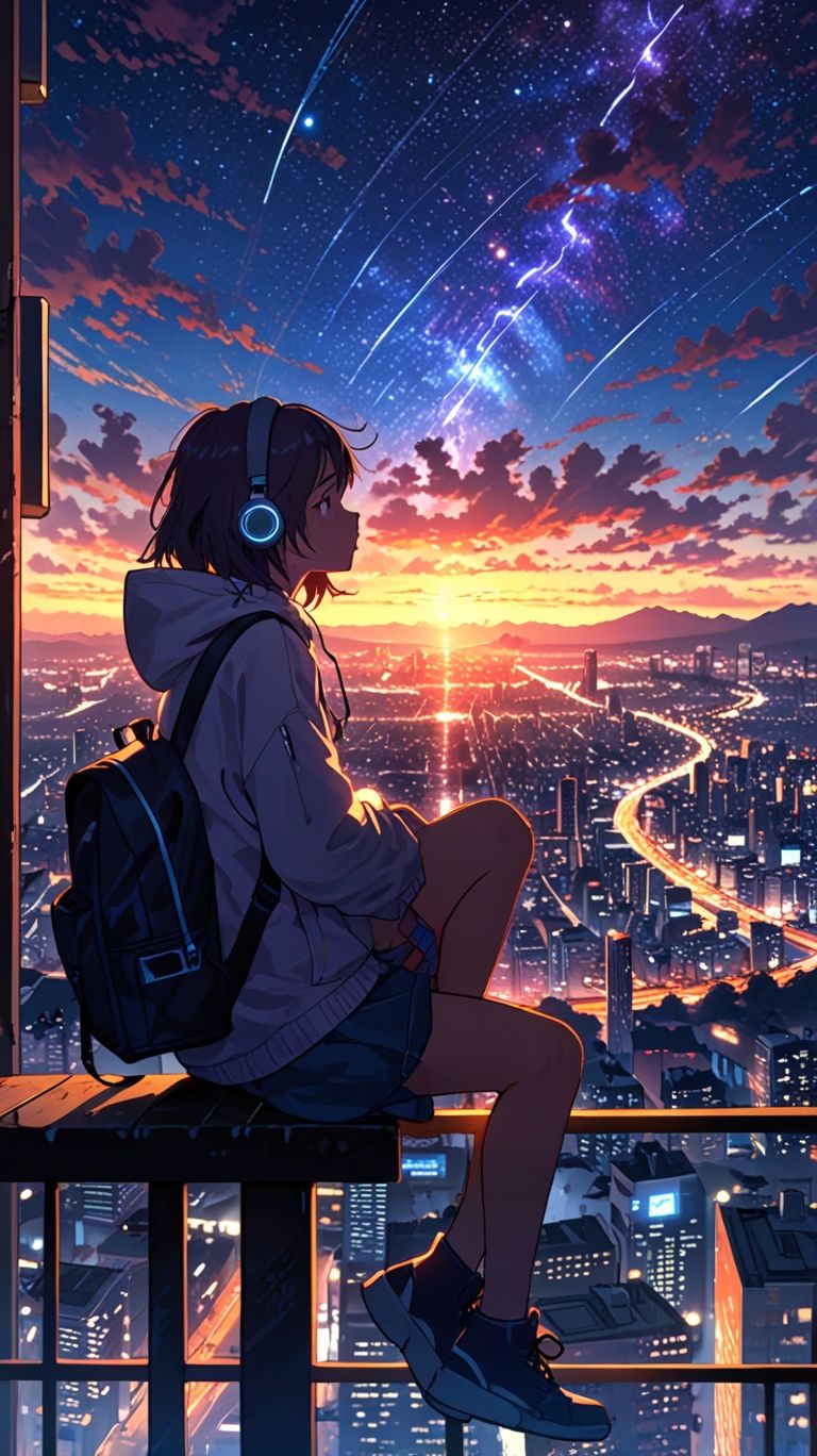 Serene Anime Skyline Aesthetic Download Wallpapers