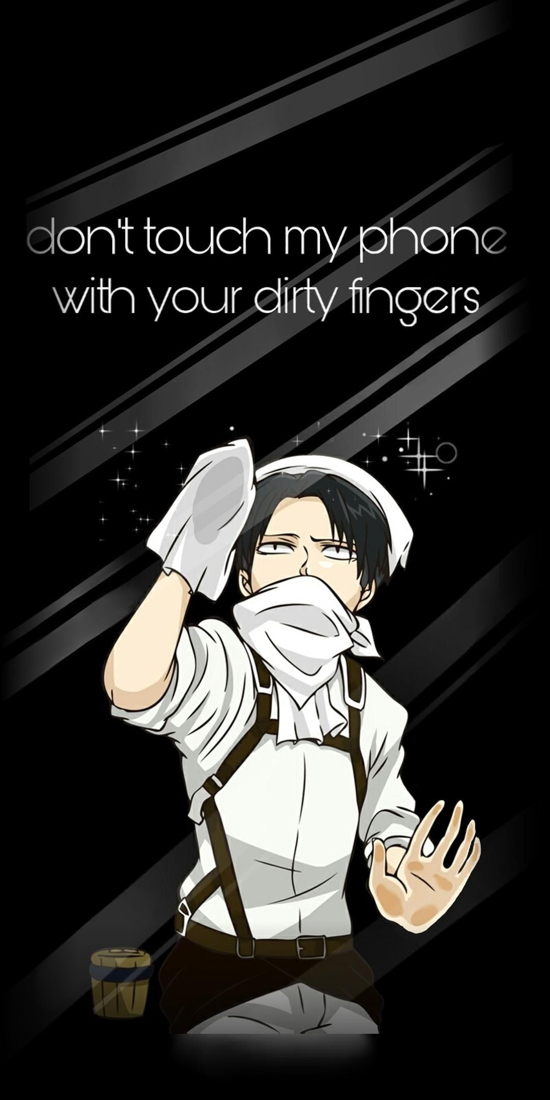 Anime Character Reaching Out with Mysterious Text Download Wallpapers