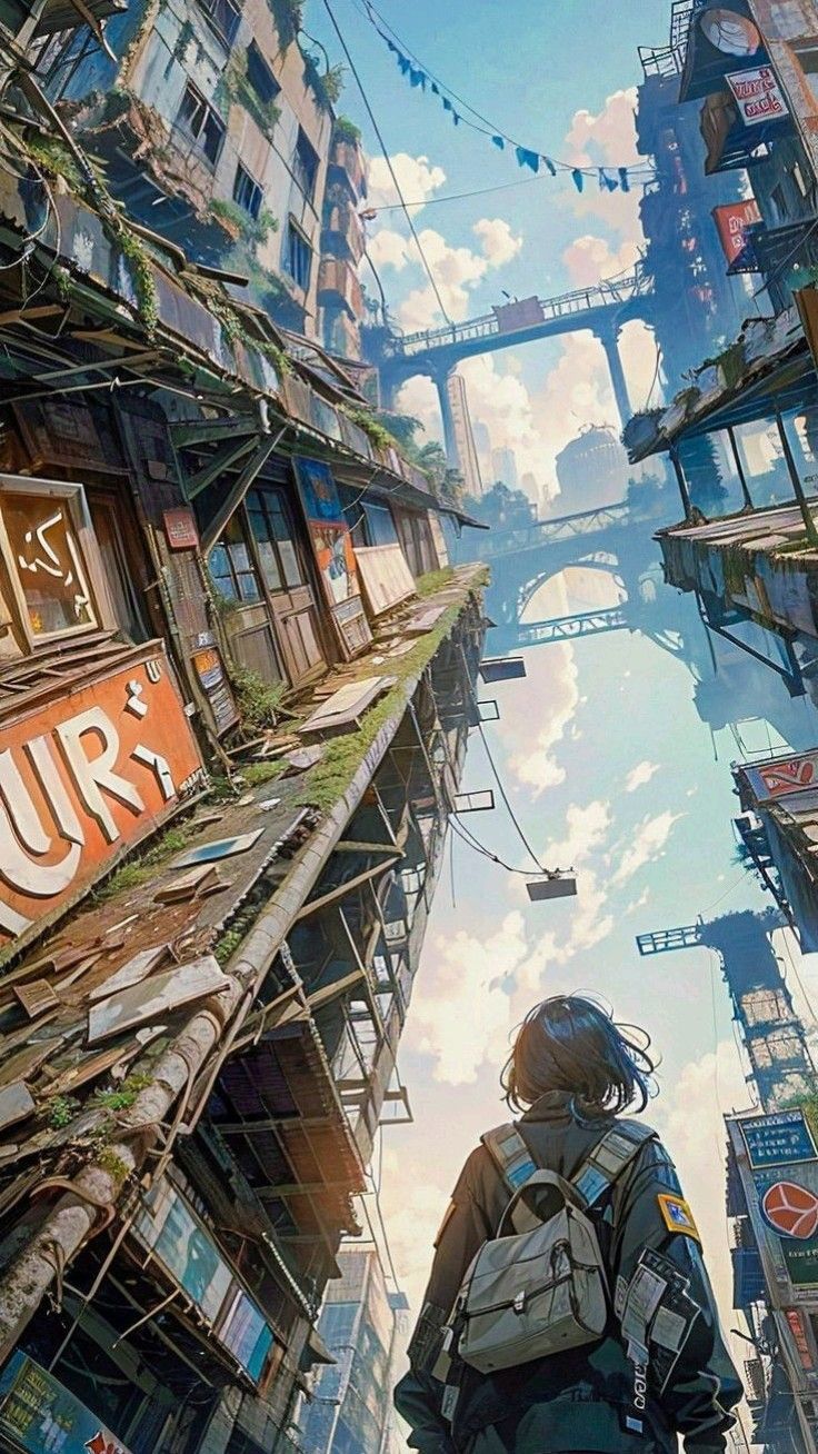 Urban Alleyway Anime Scene Download Wallpapers