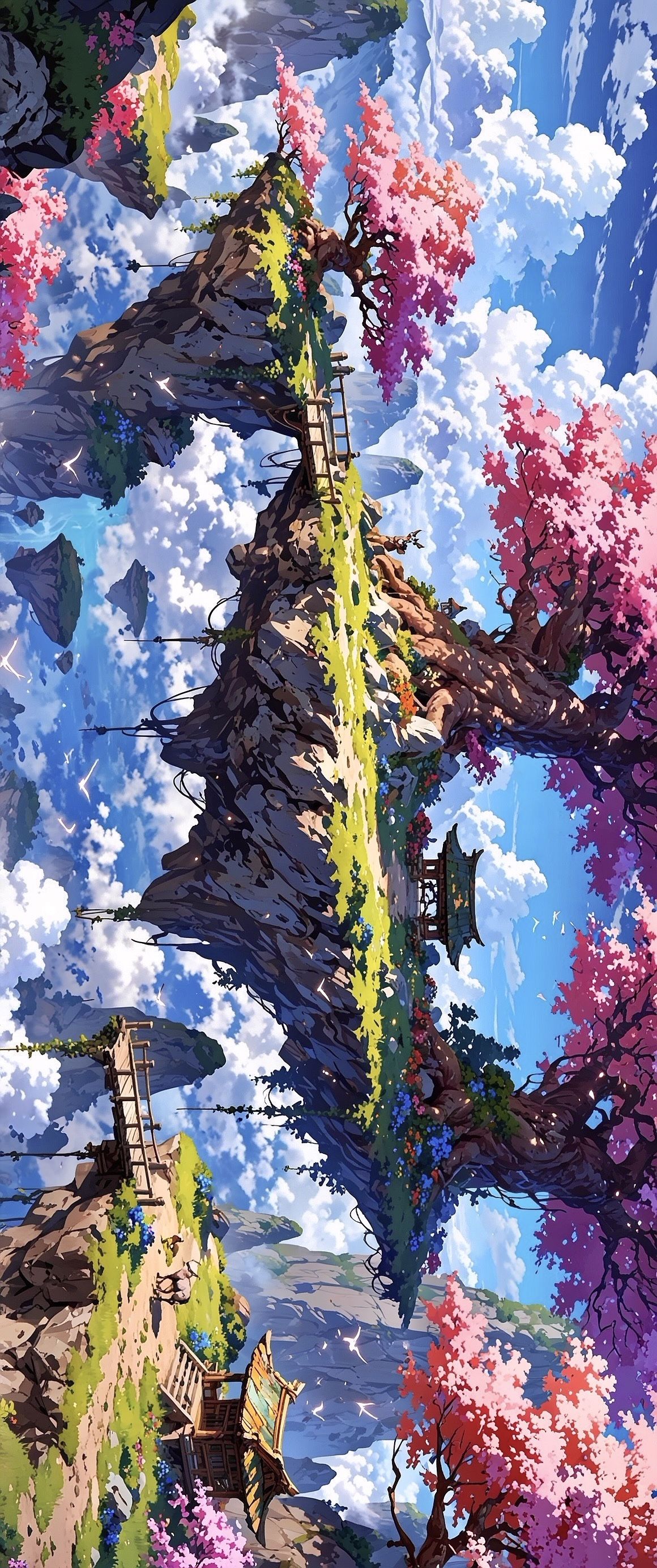 Serene Anime Skyline Landscape Download Wallpapers