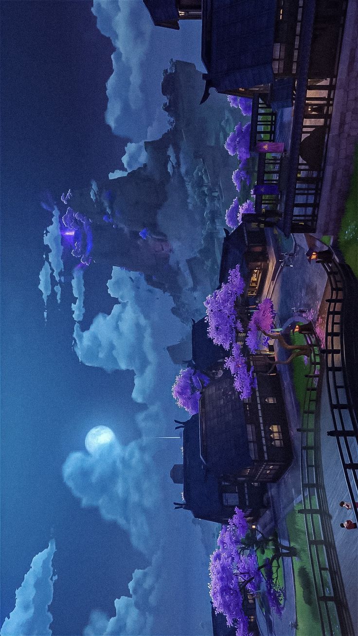 Dreamy Purple Floral Sky Download Wallpapers