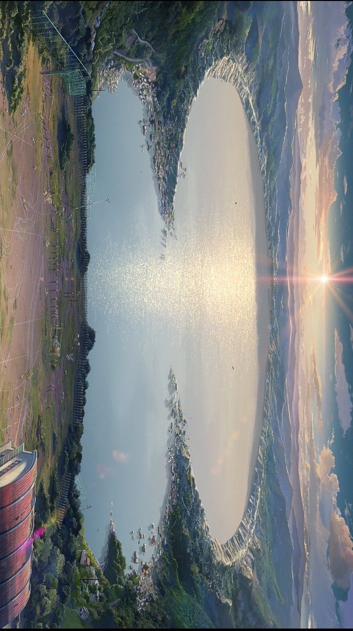 Serene Lake Sunset Anime View Download Wallpapers