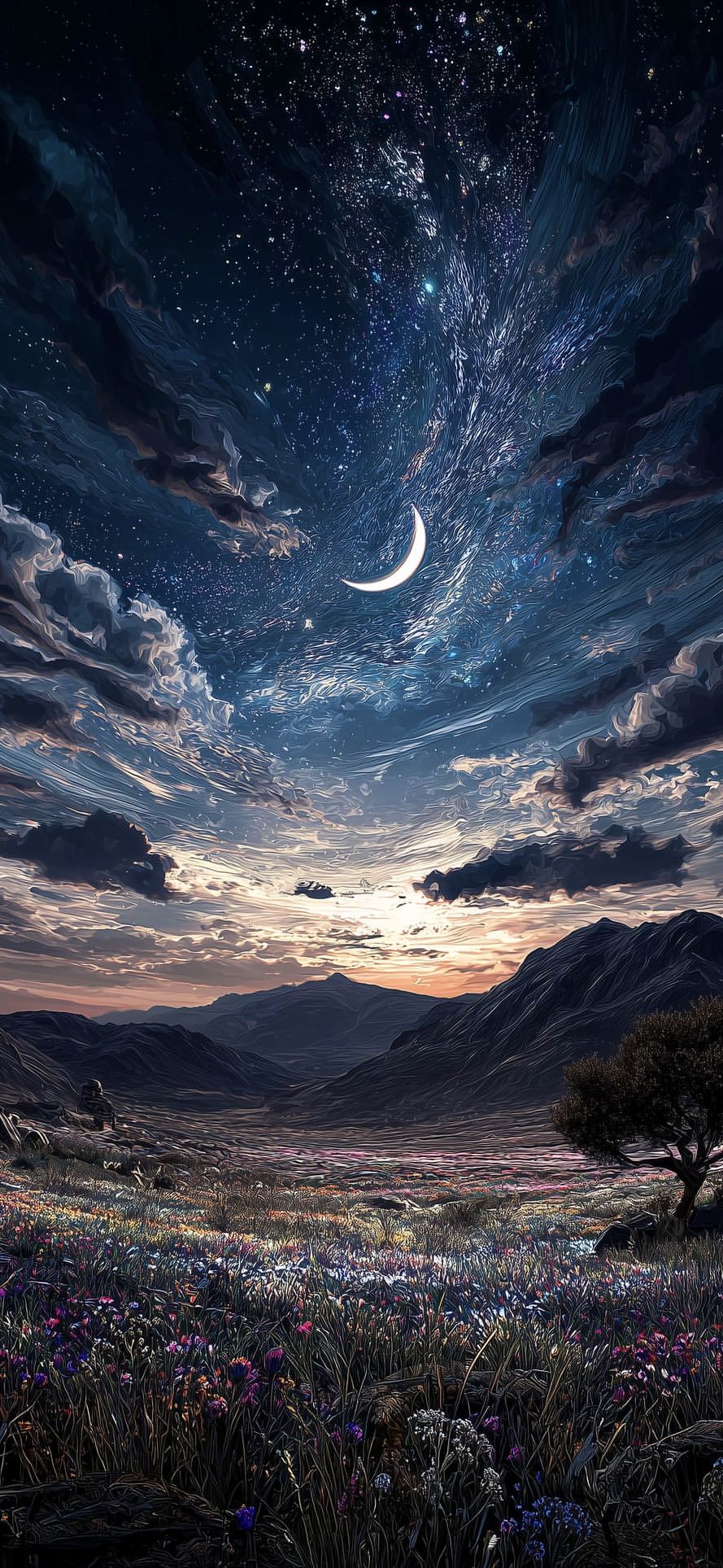 Starry Night Anime Sky Download Wallpapers