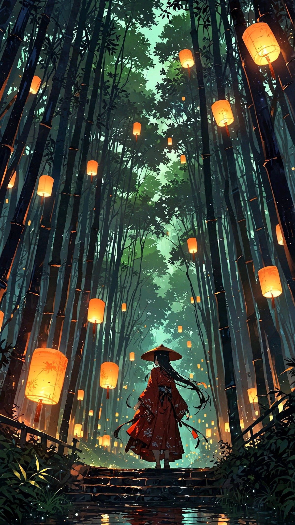 Anime Scenic Bamboo Art Download Wallpapers
