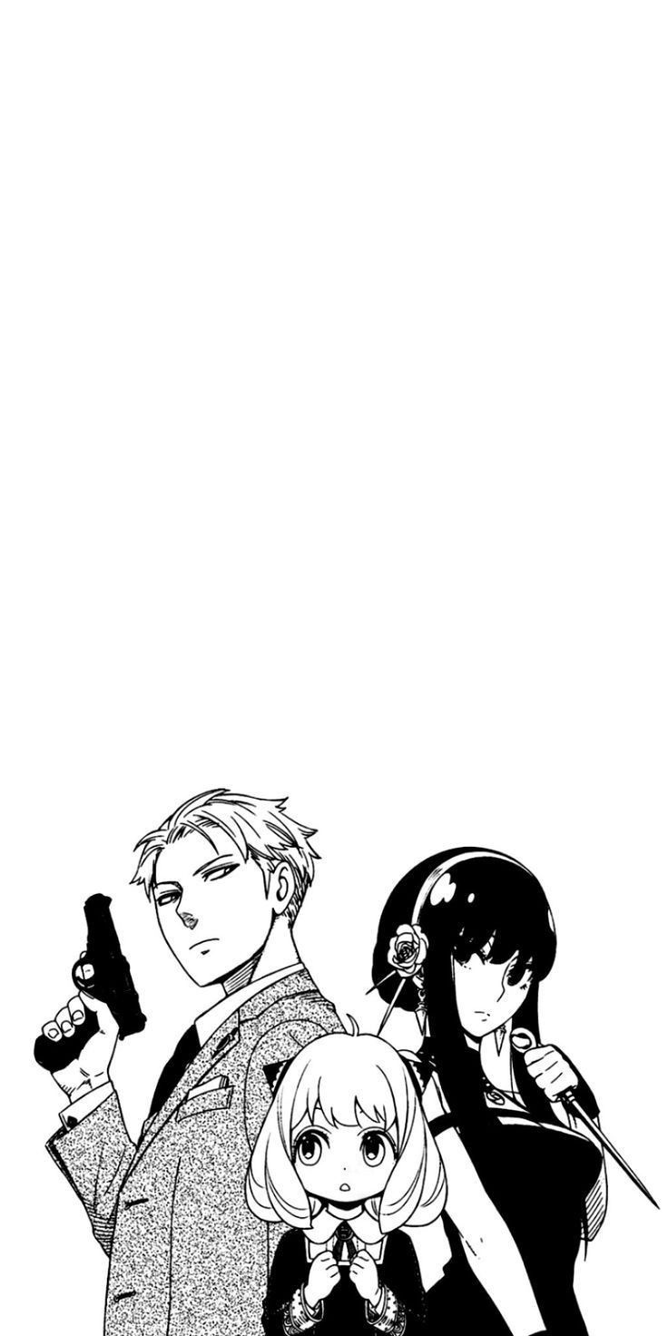 Anime Trio Minimalist White Background Download Wallpapers