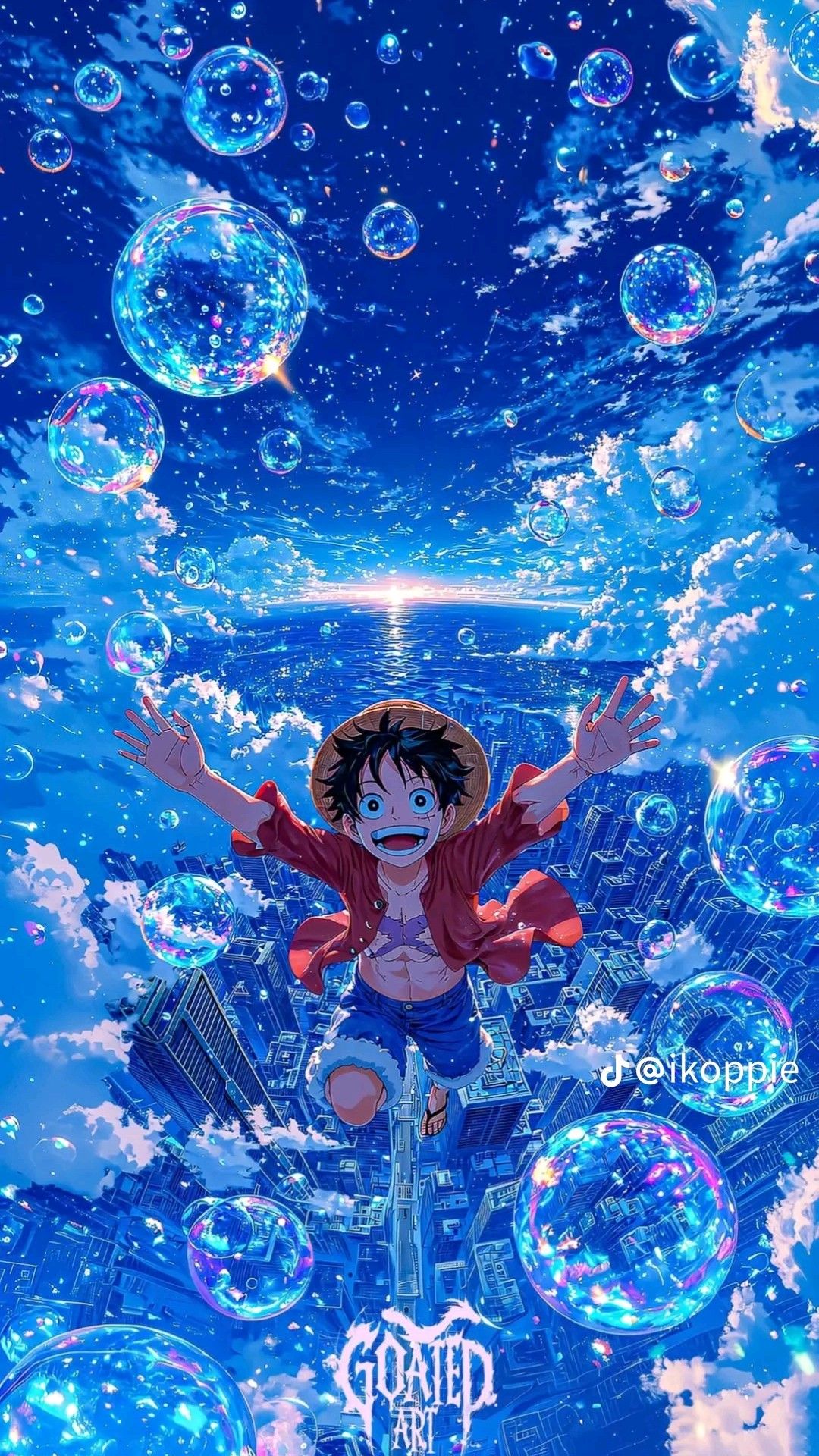 Dynamic Anime Cityscape at Night Download Wallpapers
