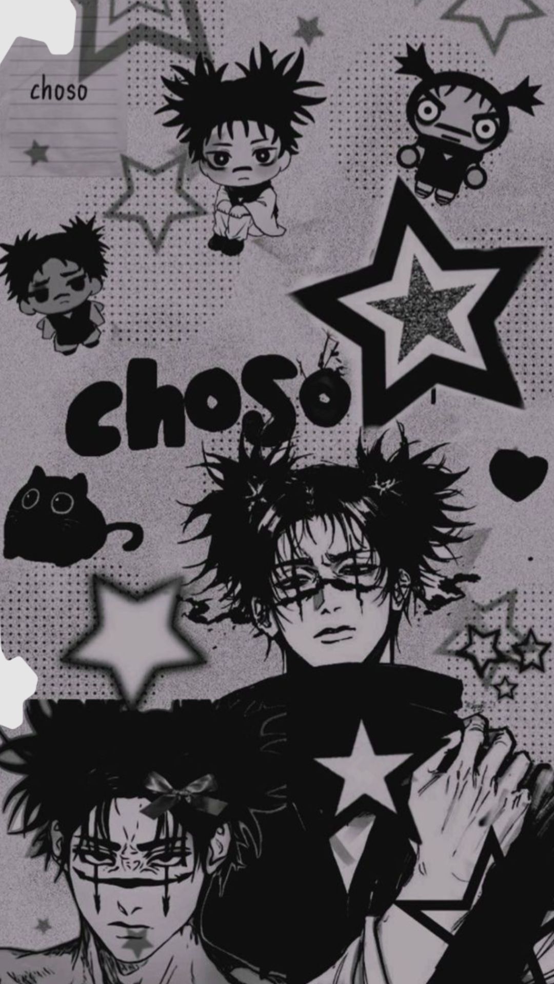 Choso Anime Characters with Star Accents Download Wallpapers