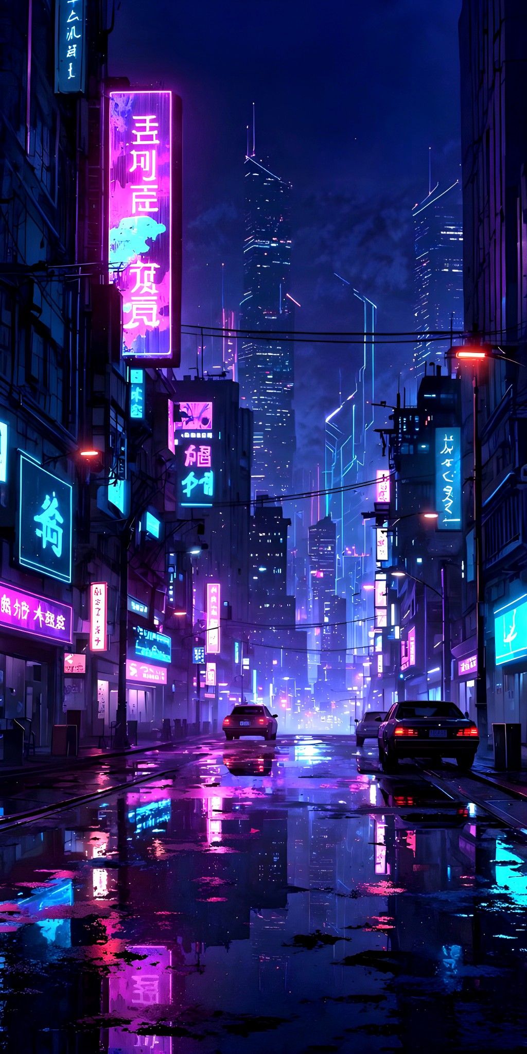 Neon Cityscape Night Drive Download Wallpapers