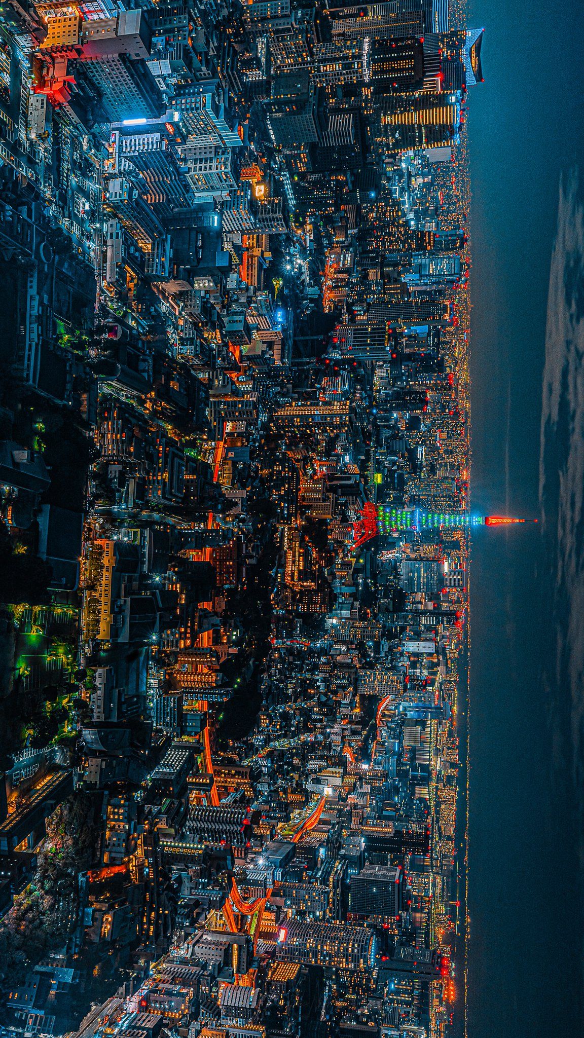 Neon Skyline Nightscape Download Wallpapers