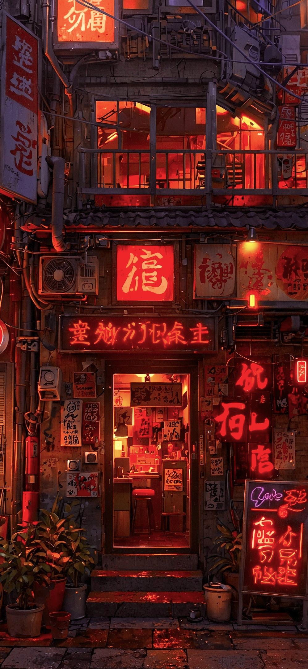 Neon Cityscape Night Glow Download Wallpapers
