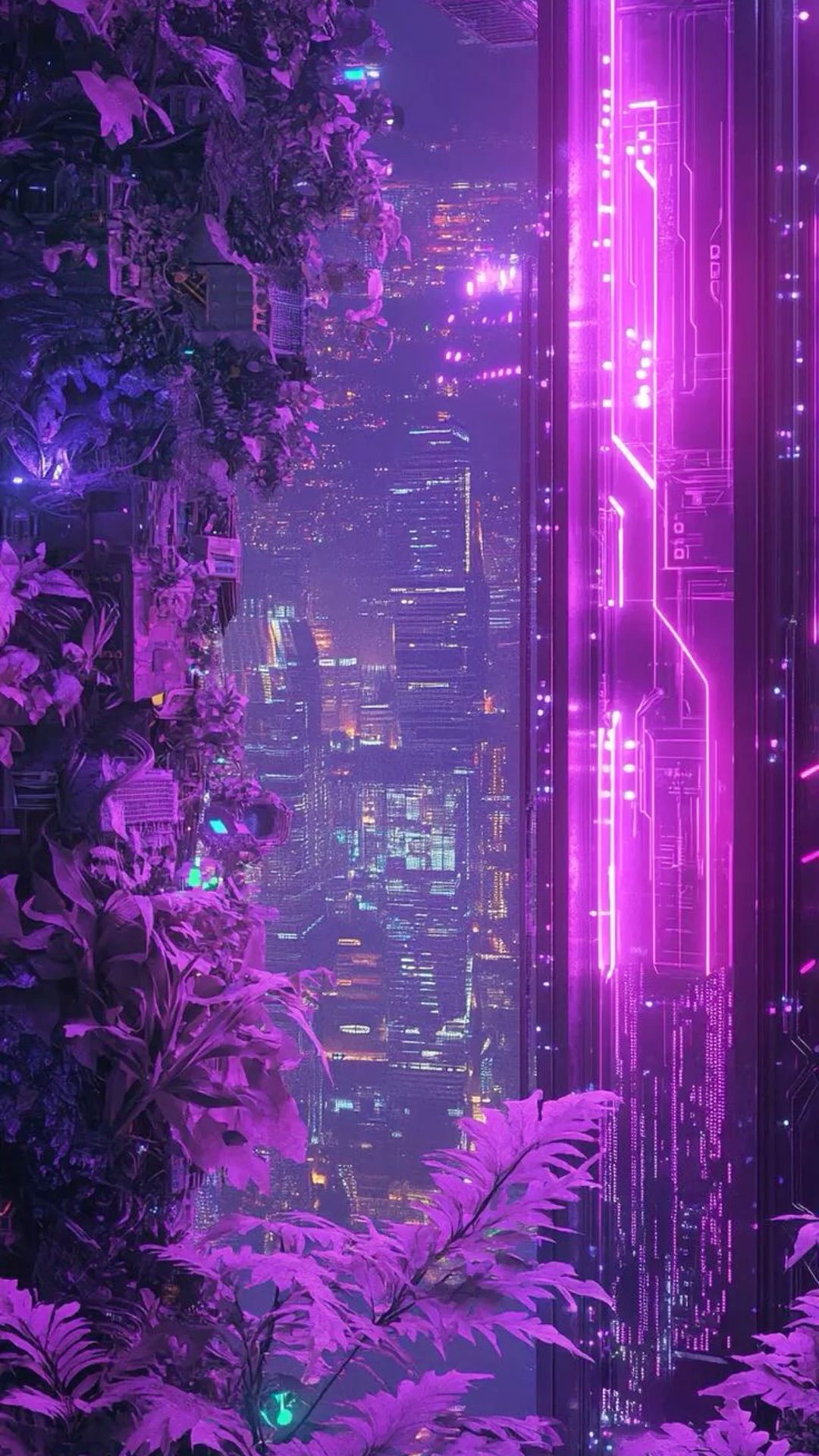 Neon Cyberpunk Cityscape Download Wallpapers