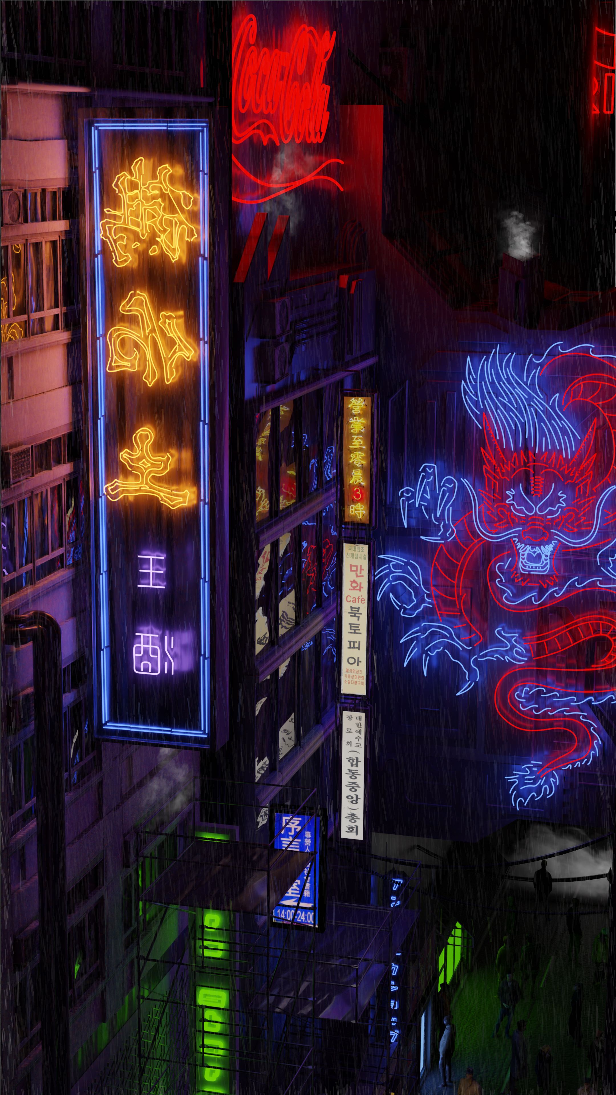 Neon Cityscape Futuristic Glow Download Wallpapers