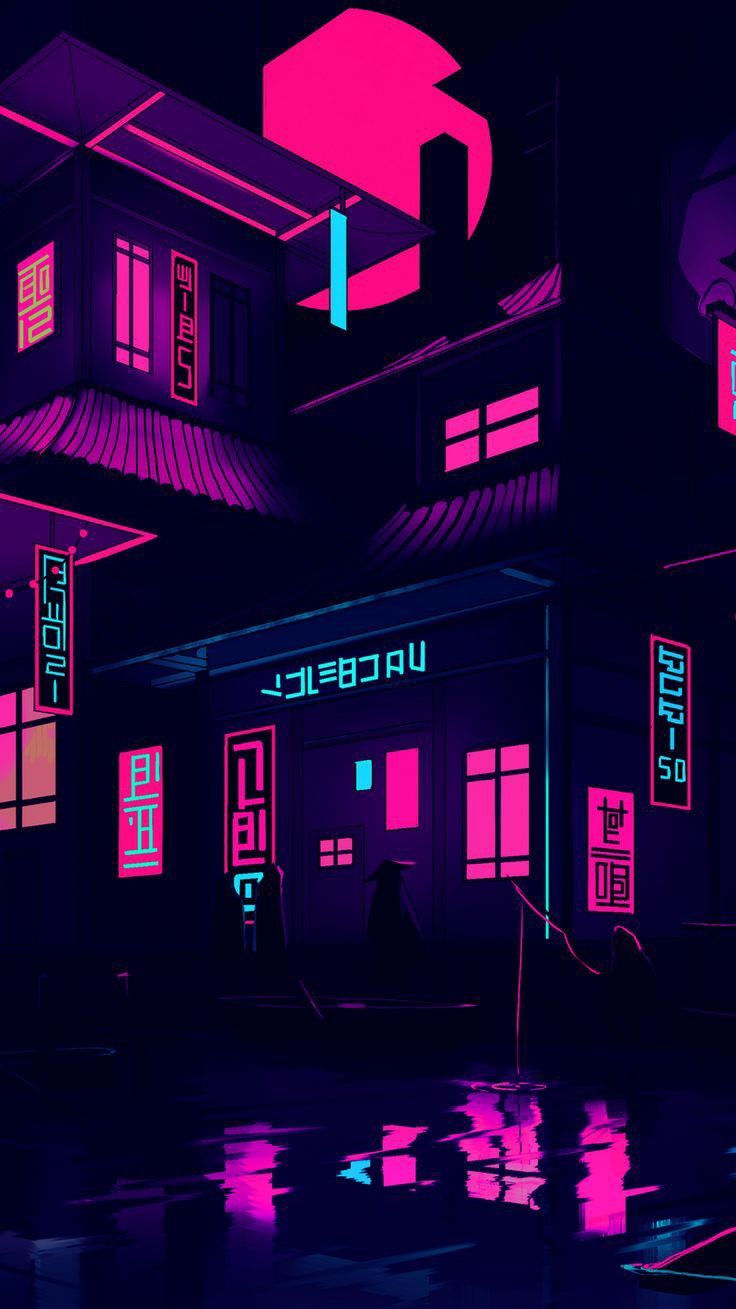 Neon Cityscape with Futuristic Vibes Download Wallpapers