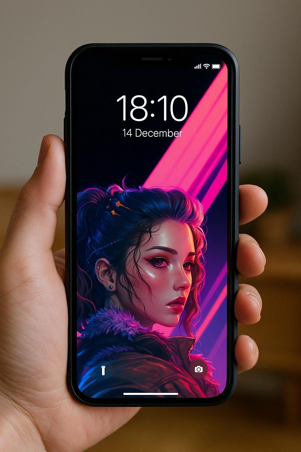 Neon City Cyberpunk Skyline Download Wallpapers