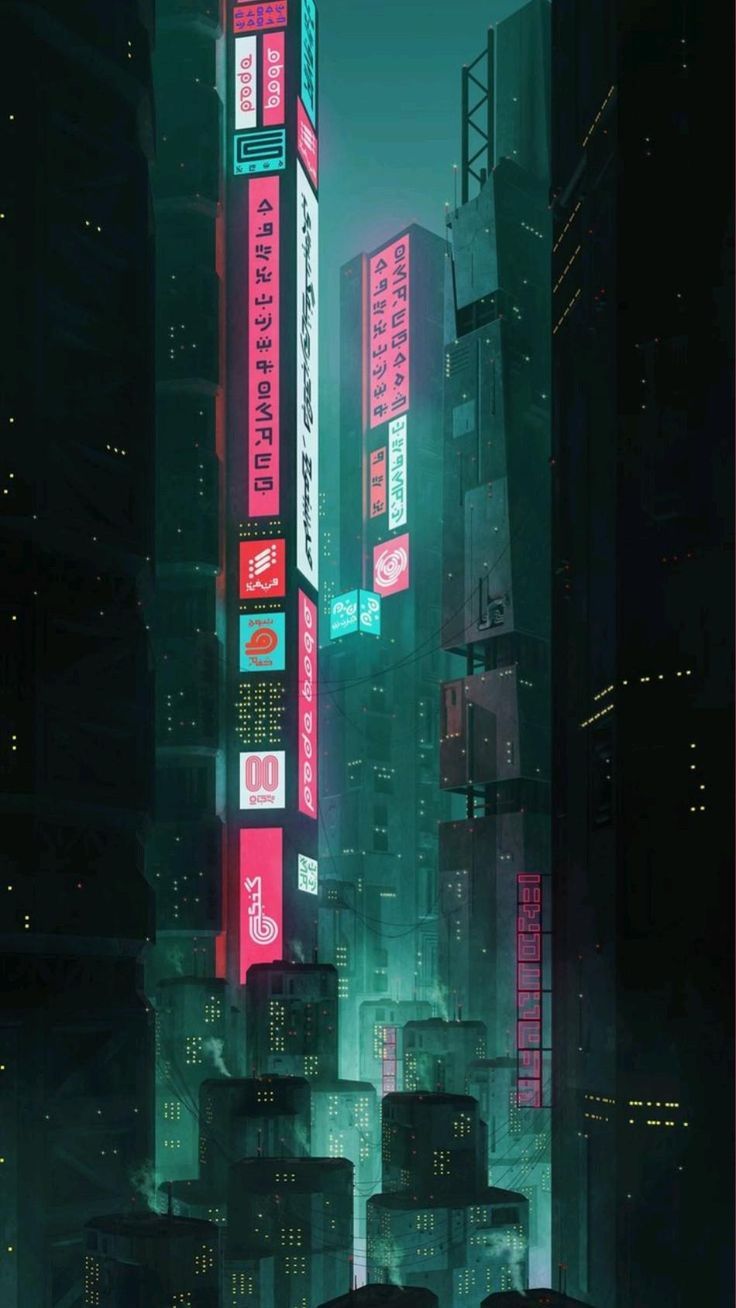 Neon Dreams: Cyberpunk Cityscape Download Wallpapers
