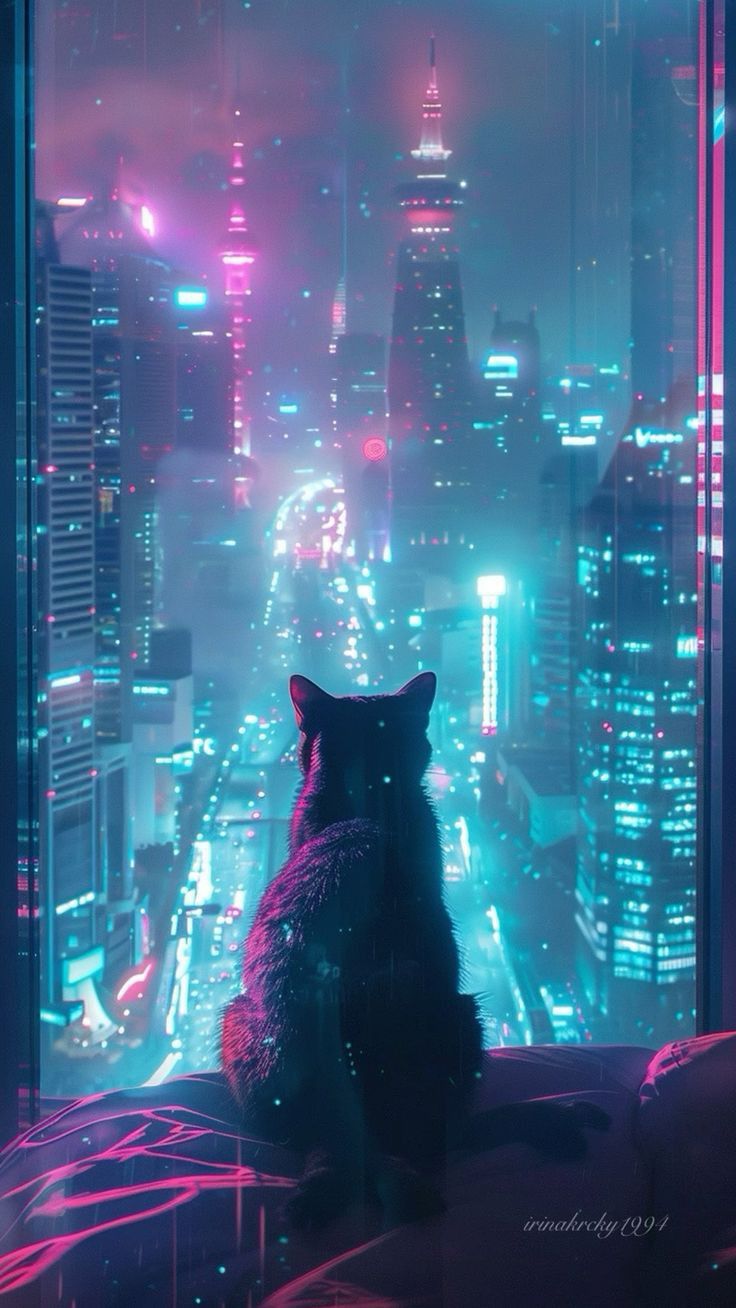 Neon Grid Cyberpunk Aesthetic Download Wallpapers