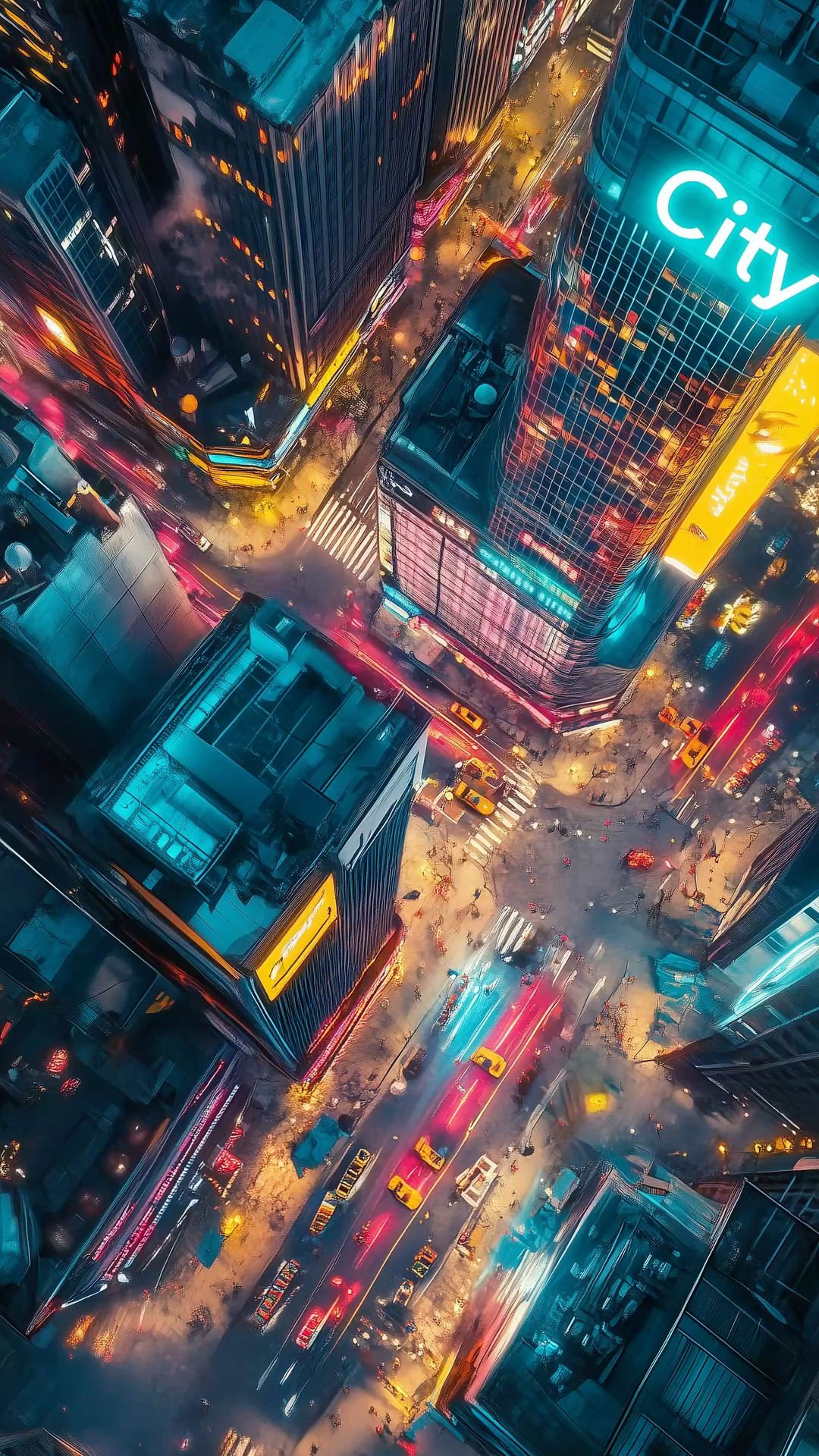 Neon Skyline Nightscape Glow Download Wallpapers