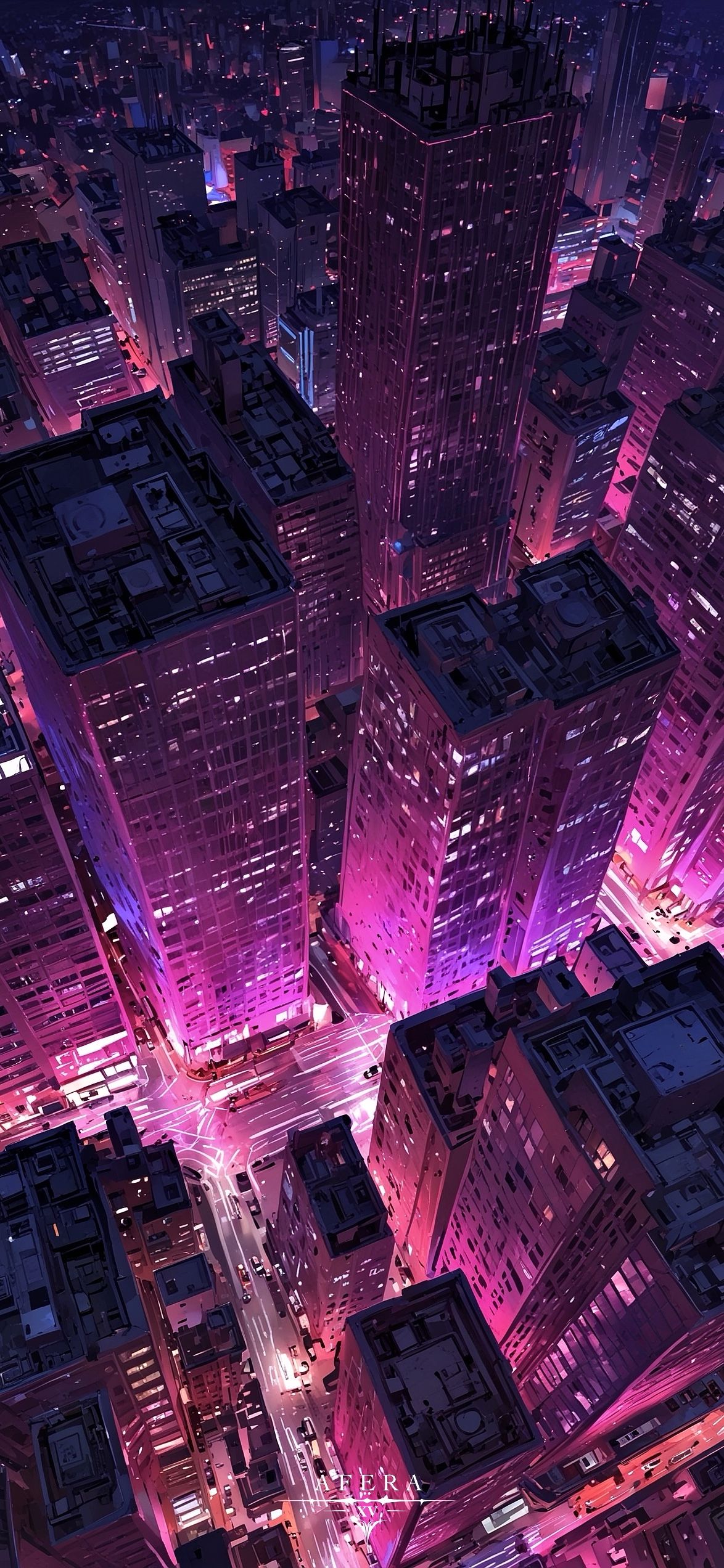 Neon Skyline Night Glow Download Wallpapers