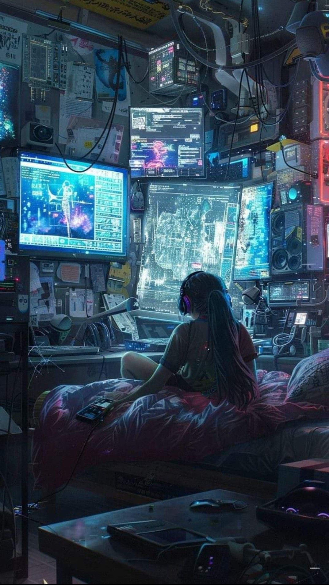 Neon City Cyberpunk Glow Download Wallpapers