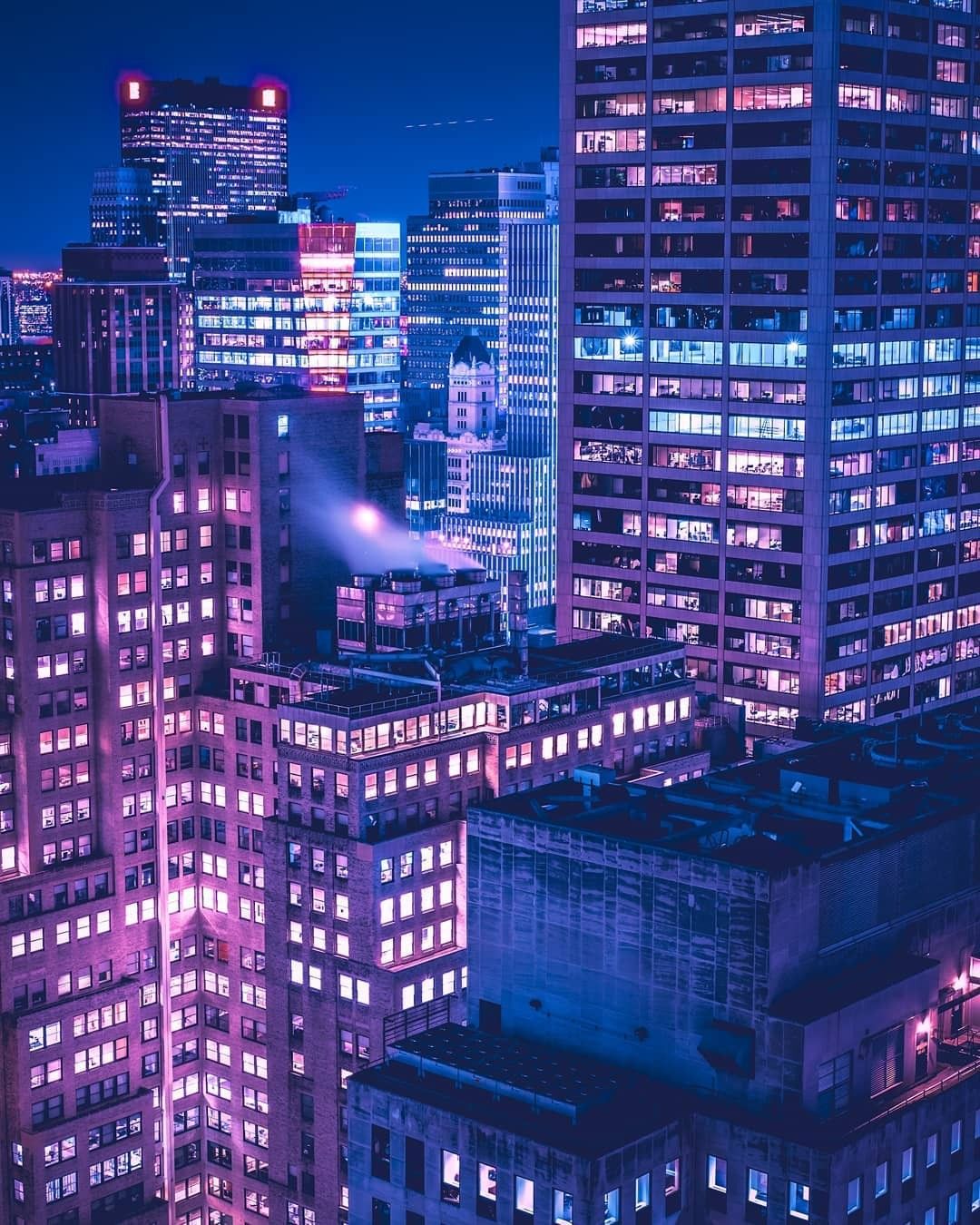 Neon Skyline Night Glow Download Wallpapers