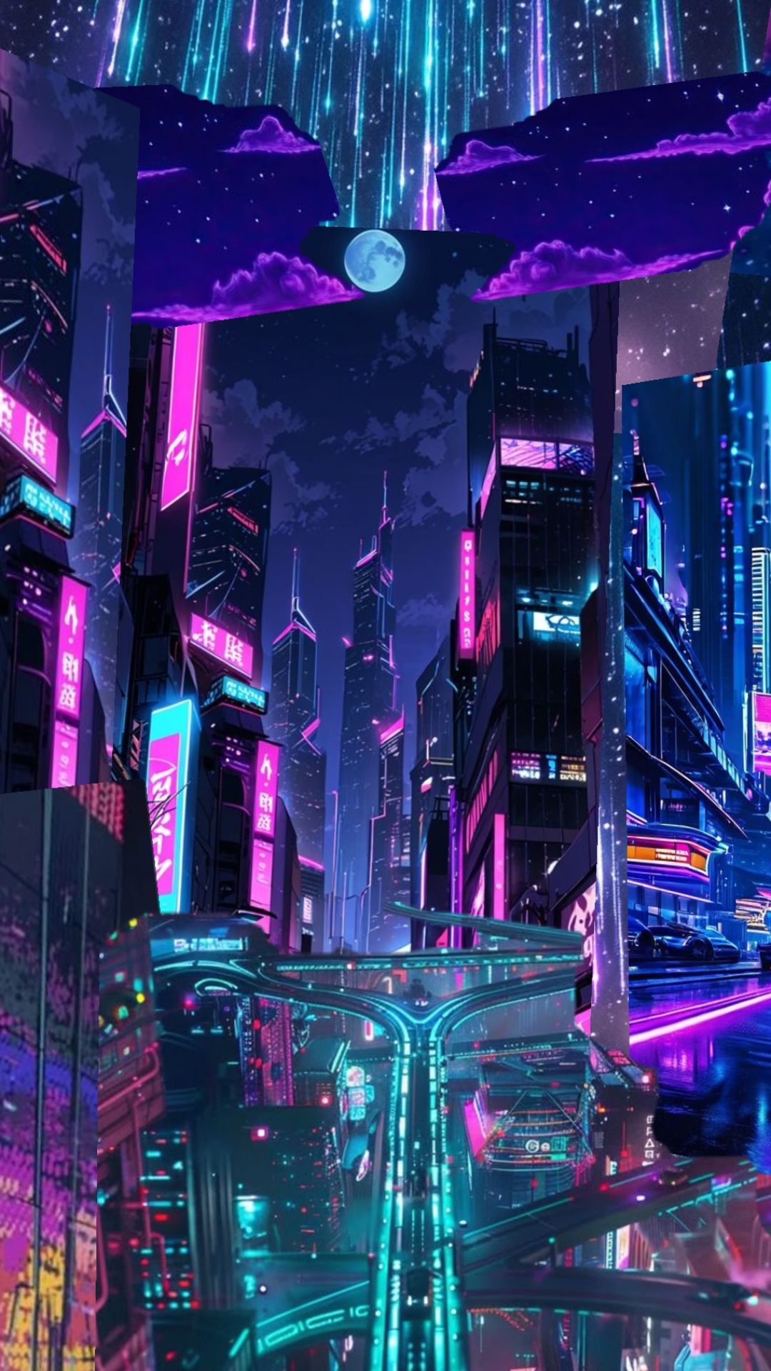 Cyberpunk Neon Skyline Glow Download Wallpapers