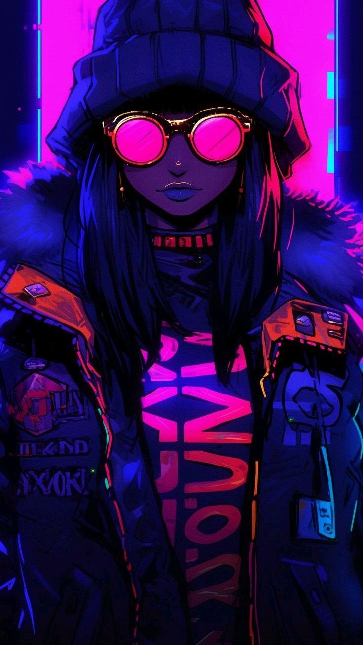 Neon Shades and Purple Glow Download Wallpapers