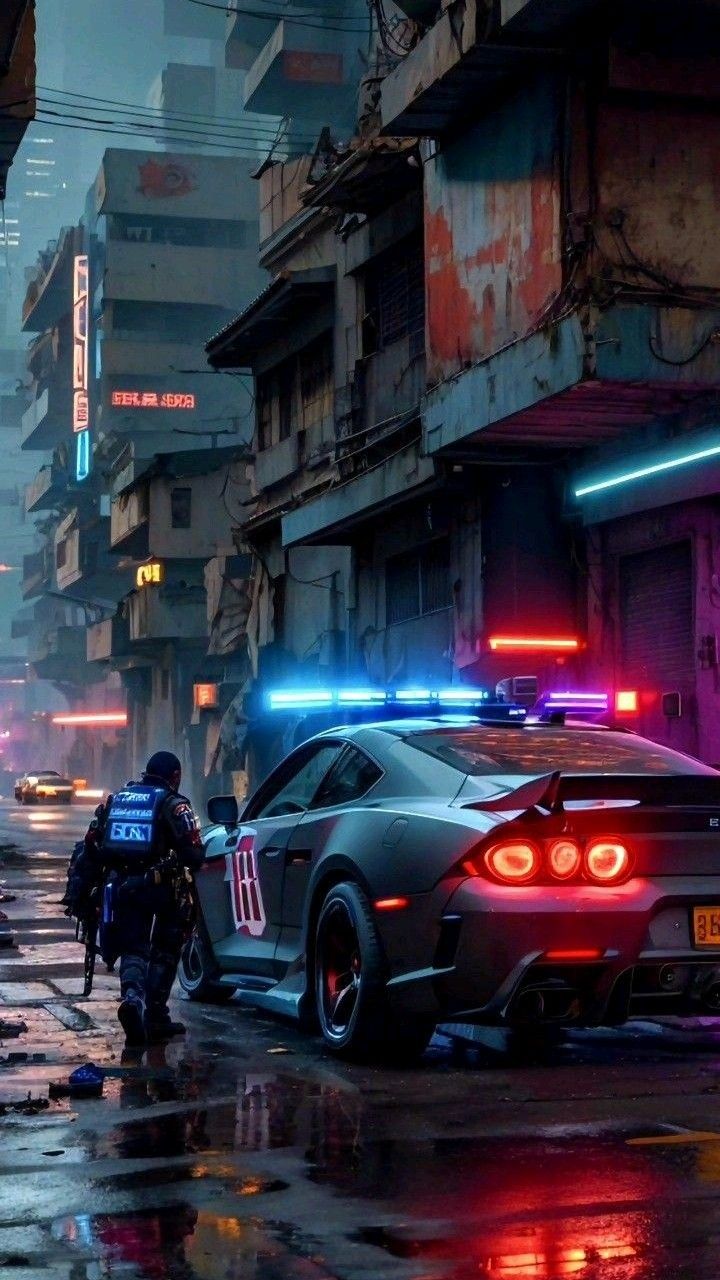 Neon Glow Cyberpunk Cityscape Download Wallpapers