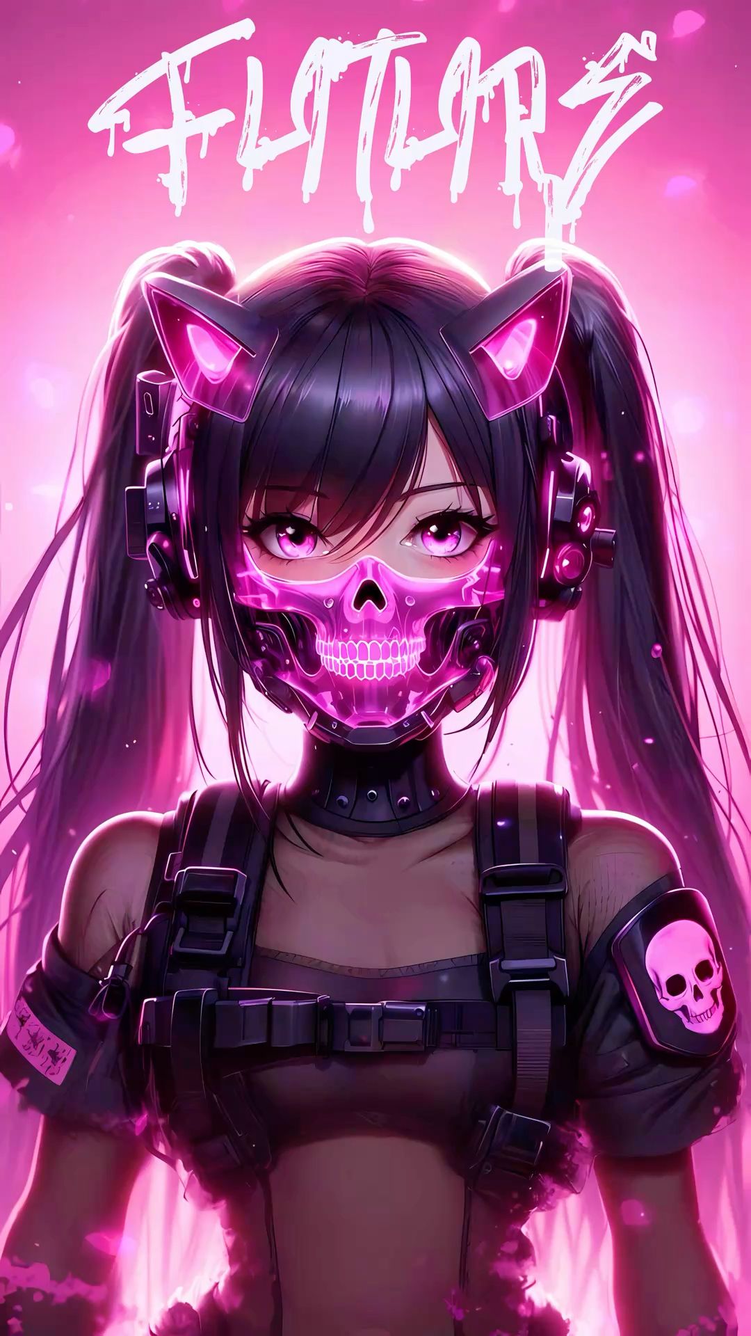 Cyberpunk Pink Fighter Girl Download Wallpapers