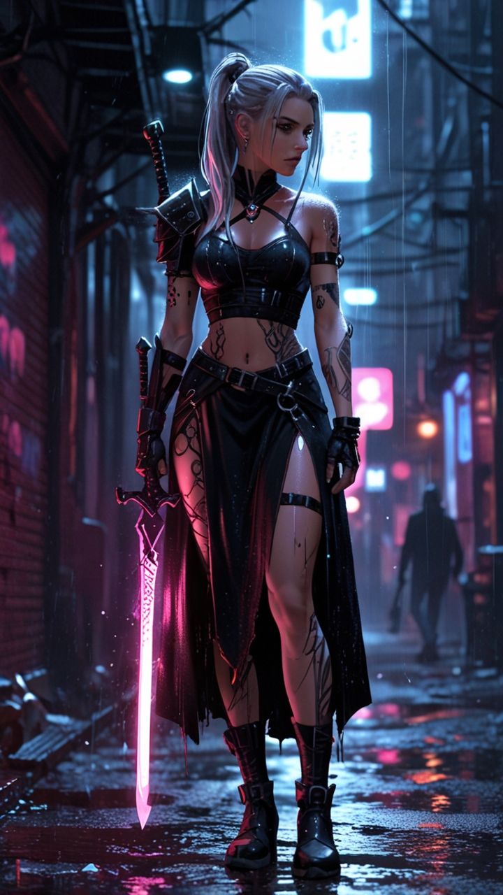 Neon Warrior Glow Download Wallpapers
