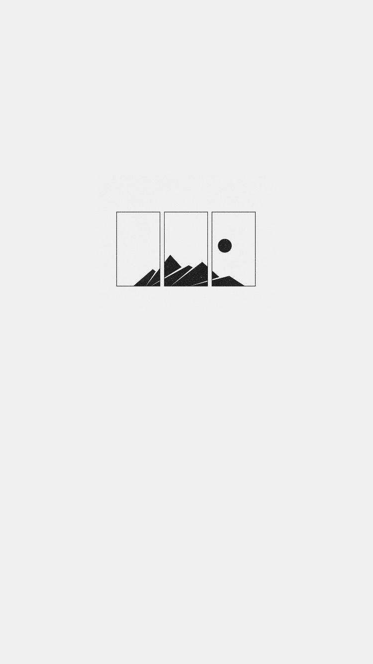 Black and White Mountain Minimalism Download Wallpapers
