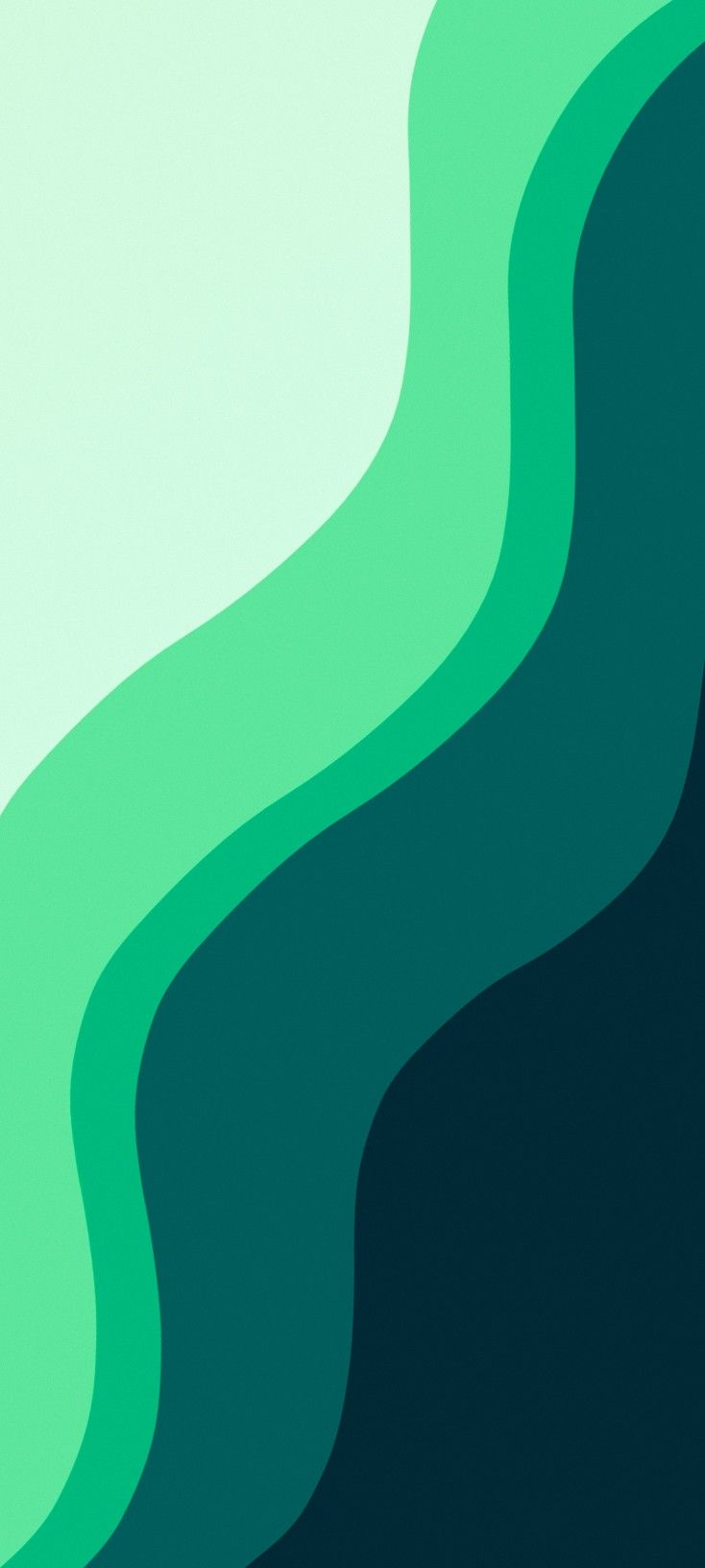 Minimal Green Blue Wavy Lines Download Wallpapers