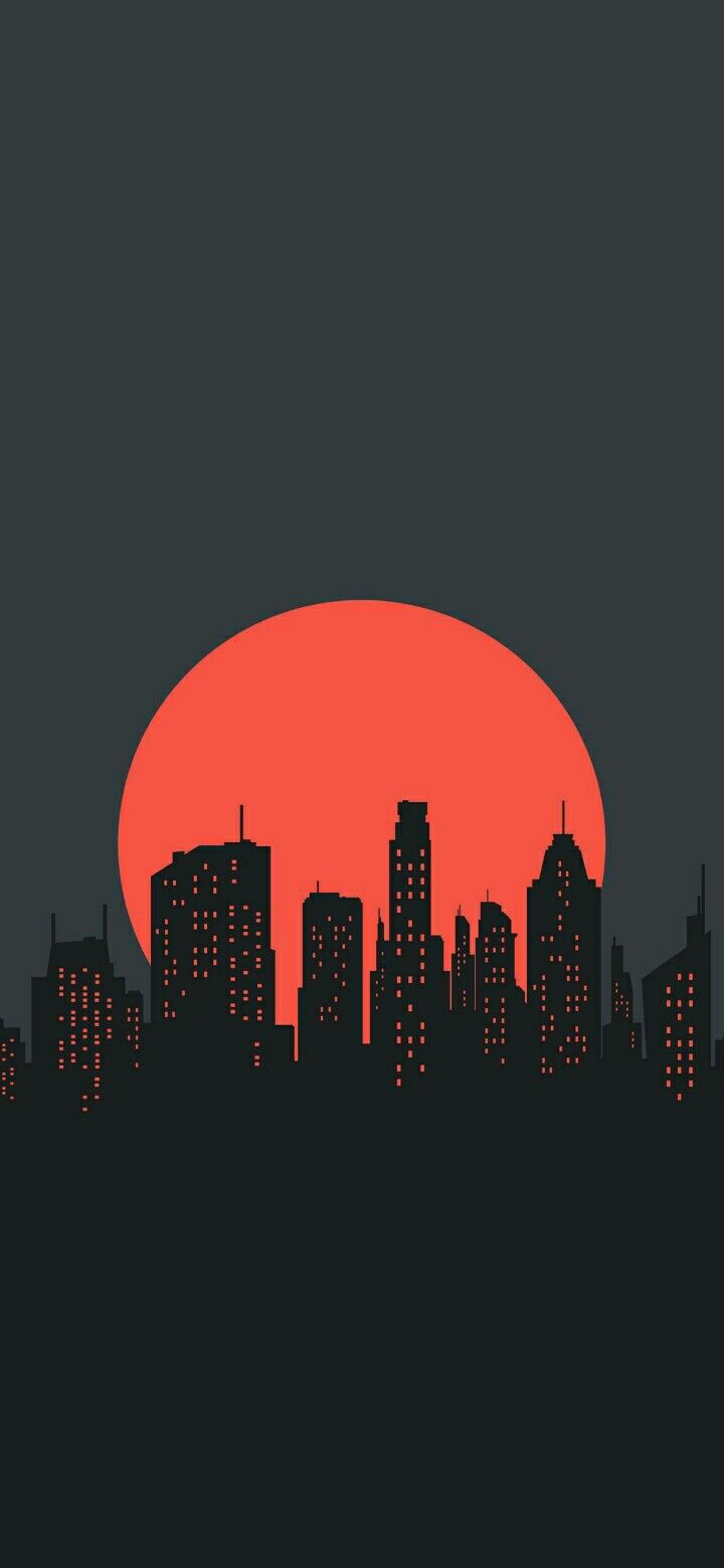 Sunset Over Urban Skyline Download Wallpapers